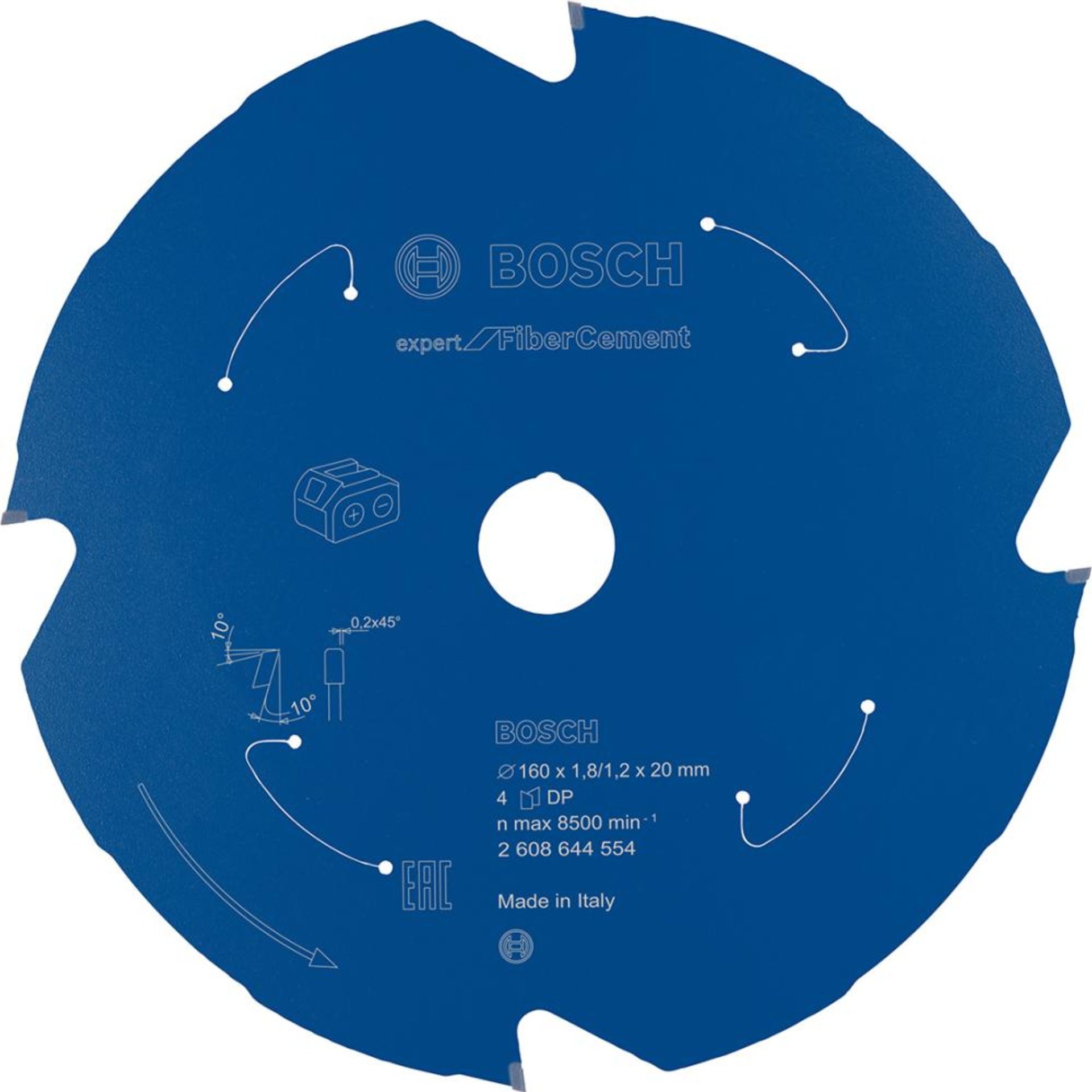 HM-Kreissägeblatt 165x1,8/1,2x20 4Z Bosch VE à 1 Stück Expert for Fiber Cement