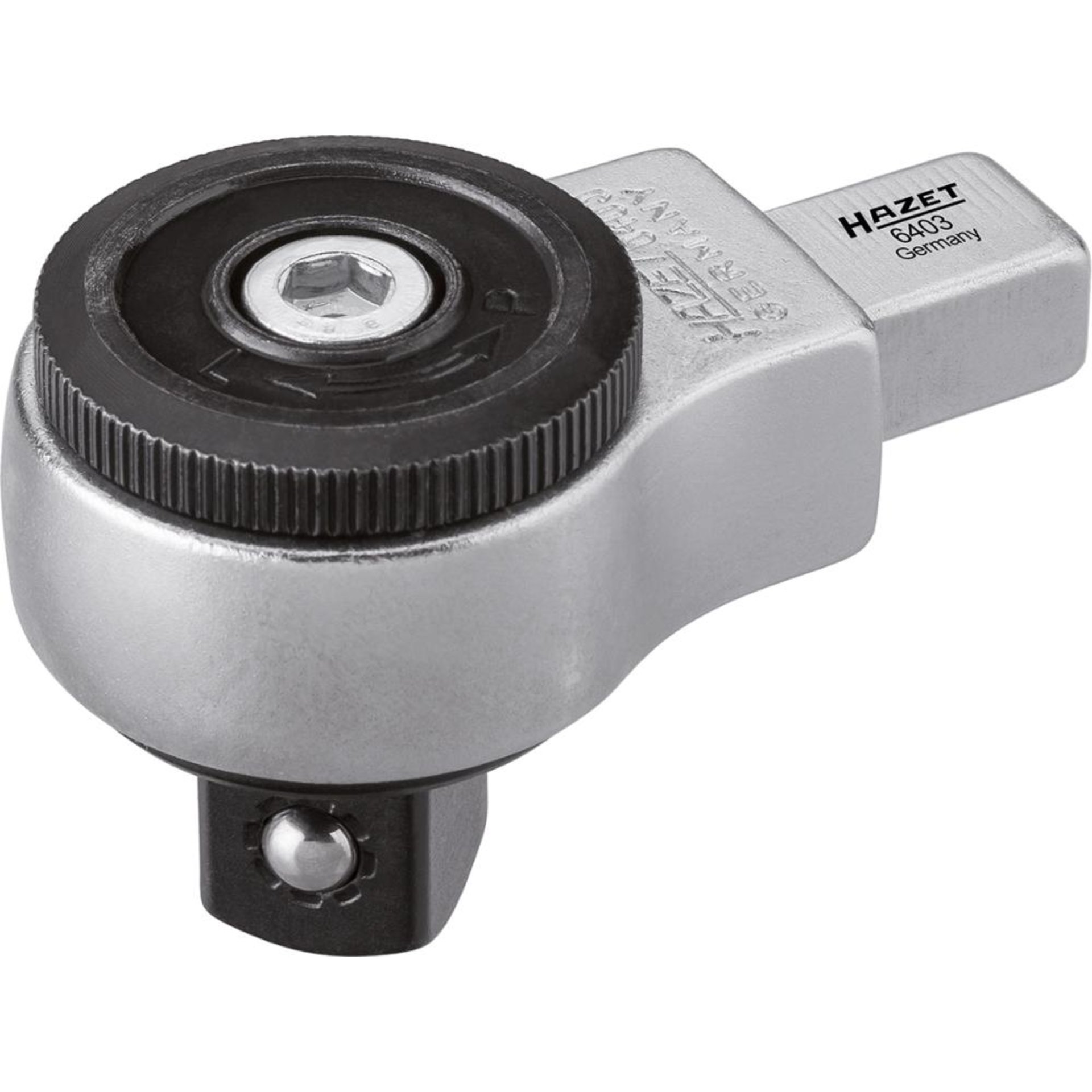 HAZET Insert reversible ratchet 6404 ∙ 14 x 18 mm insert square ∙ 1/2 inch (12.5 mm) square, solid ∙ 70.5 mm