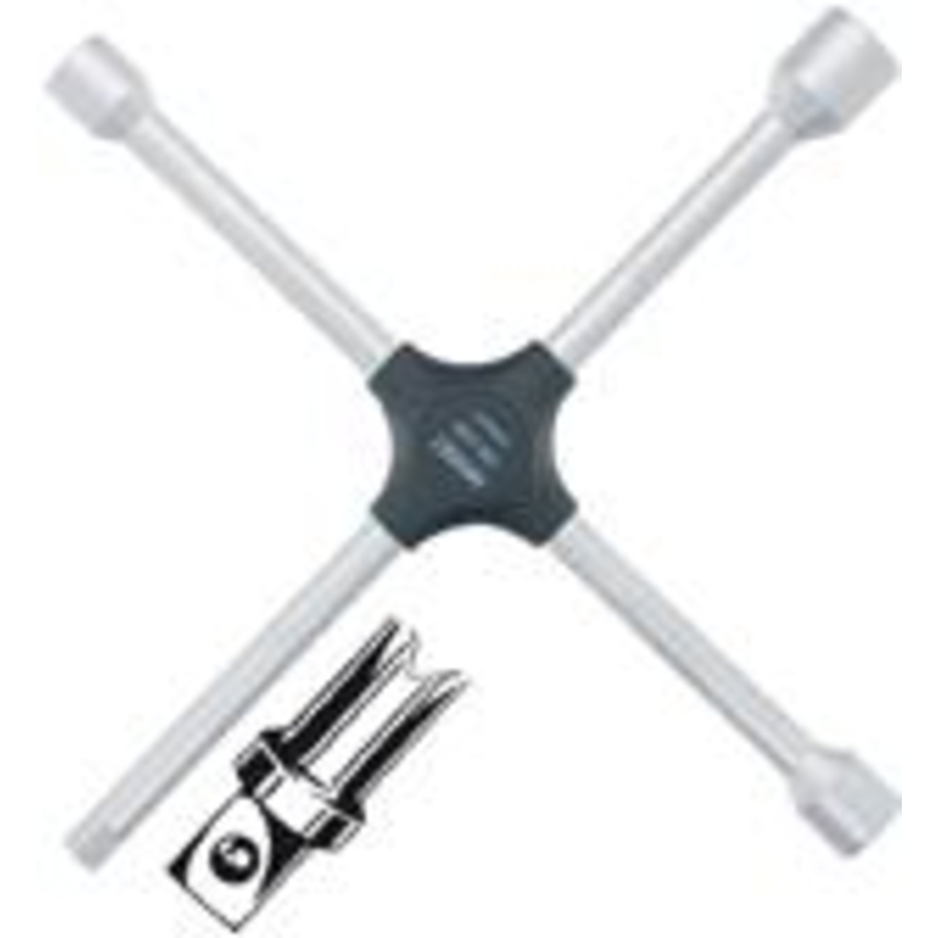 HAZET Kruissleutel 705V-02 ∙ Buiten-zeskant-profiel ∙ SW 17 x 19 x 22 x Buitenvierkant 12,5 = 1/2 inch mm