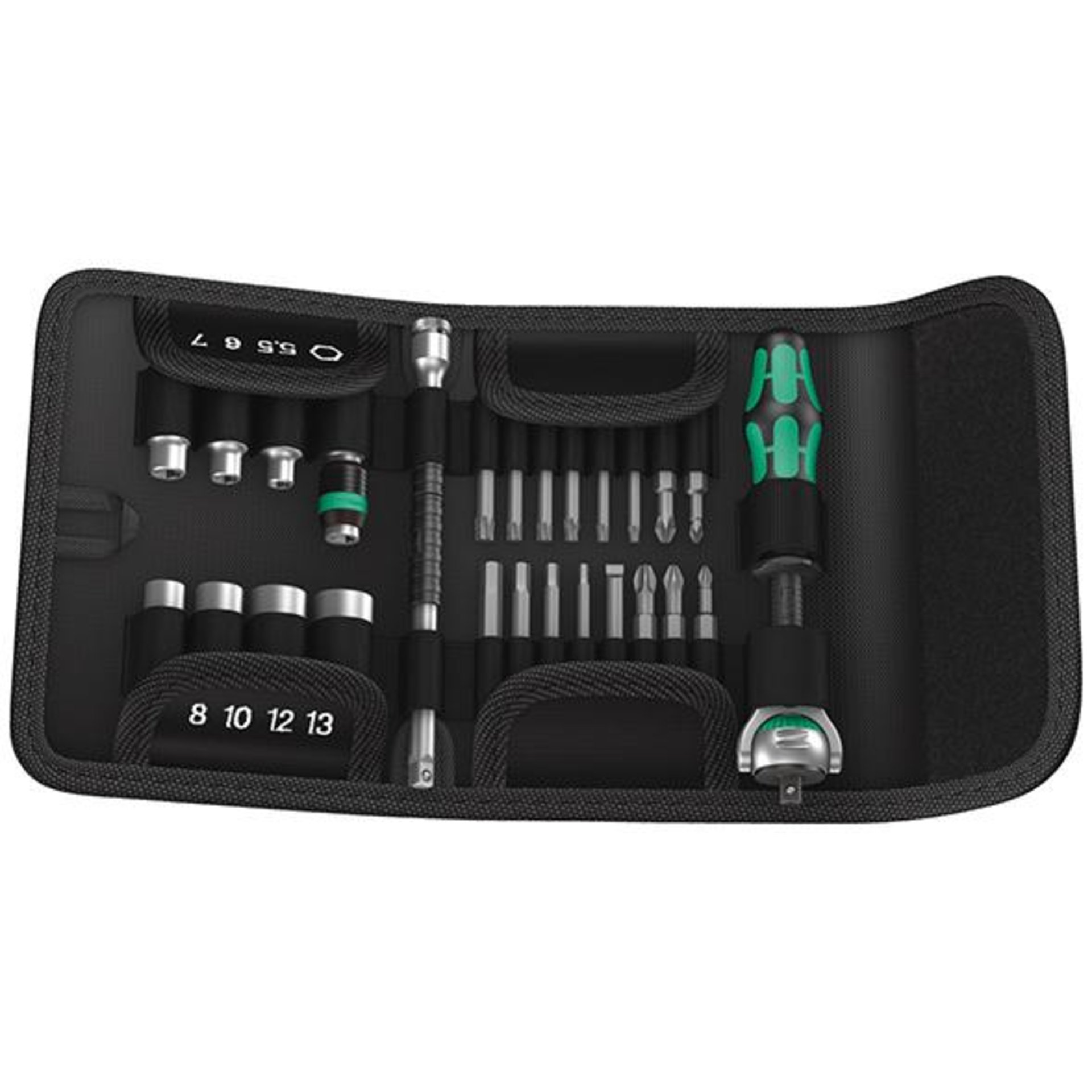 Steckschlüssel-Satz 1/4" Kraftform Kompakt Zyklop Speed in Textil-Box Wera