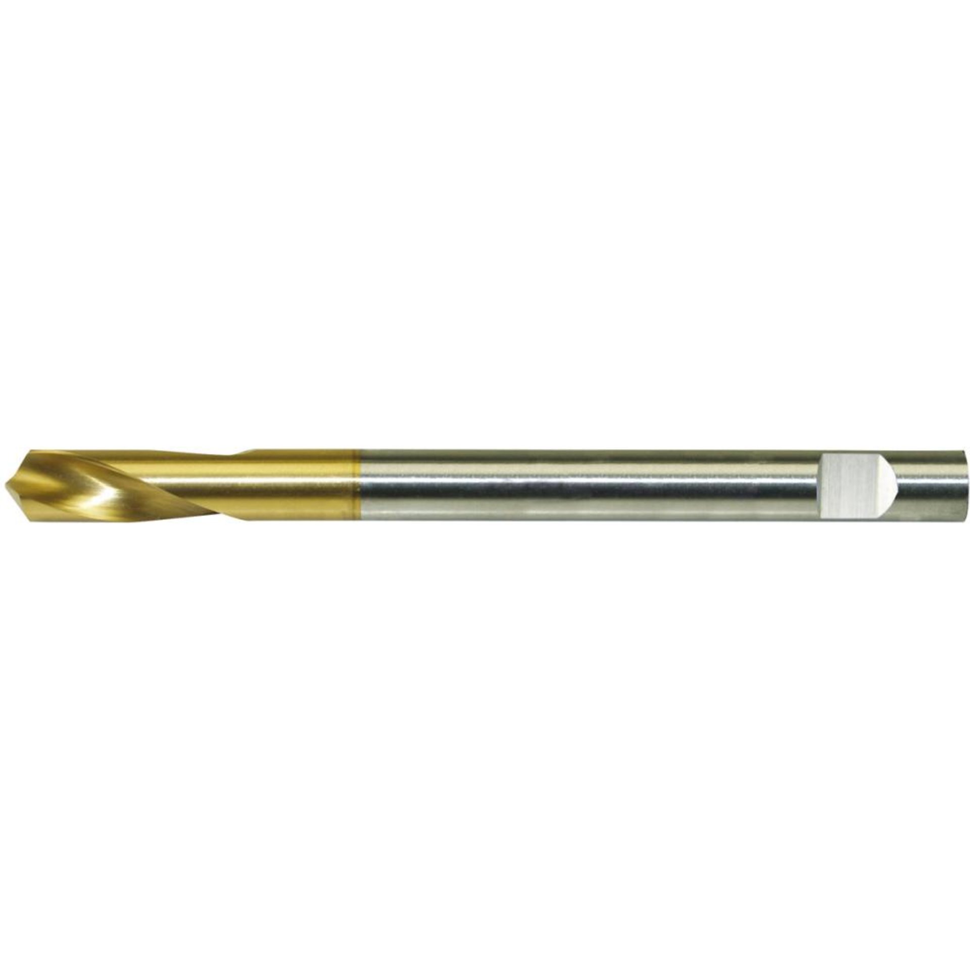 Anbohrer NC lang DIN1835 HSSCo5 TiN Form B 120°Zylinderschaft FORMAT