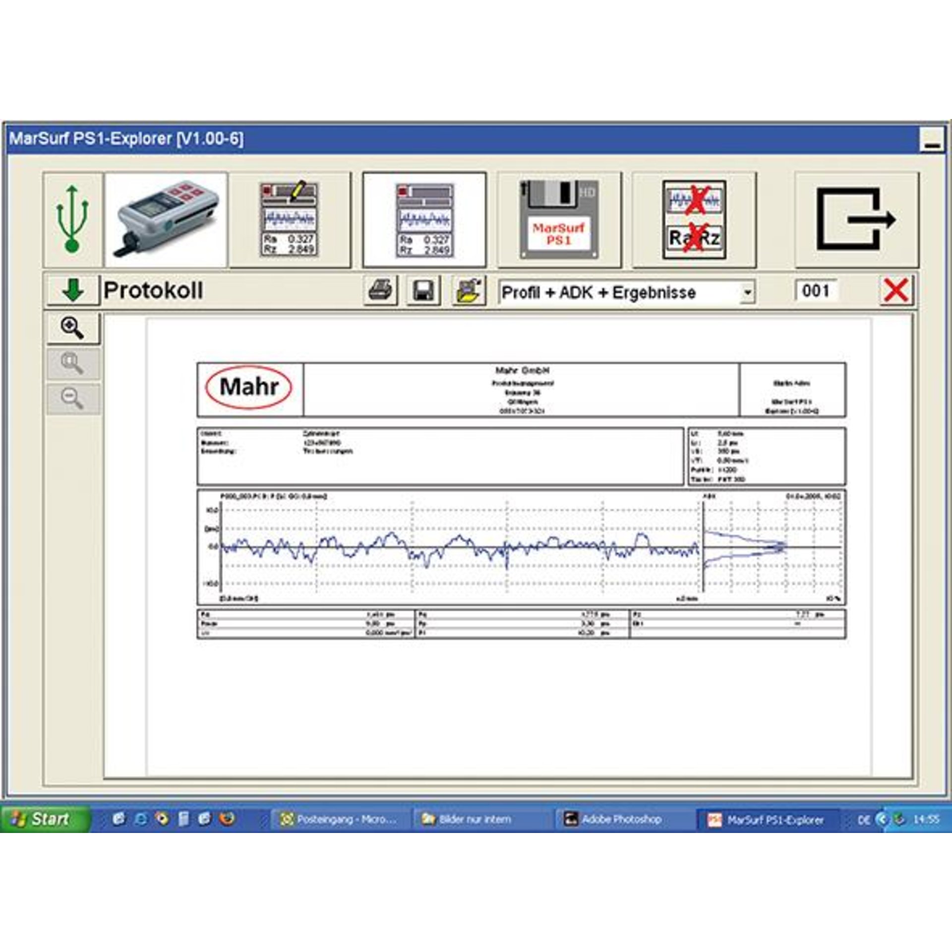 Software PS1/M 300 für MarSurf MAHR