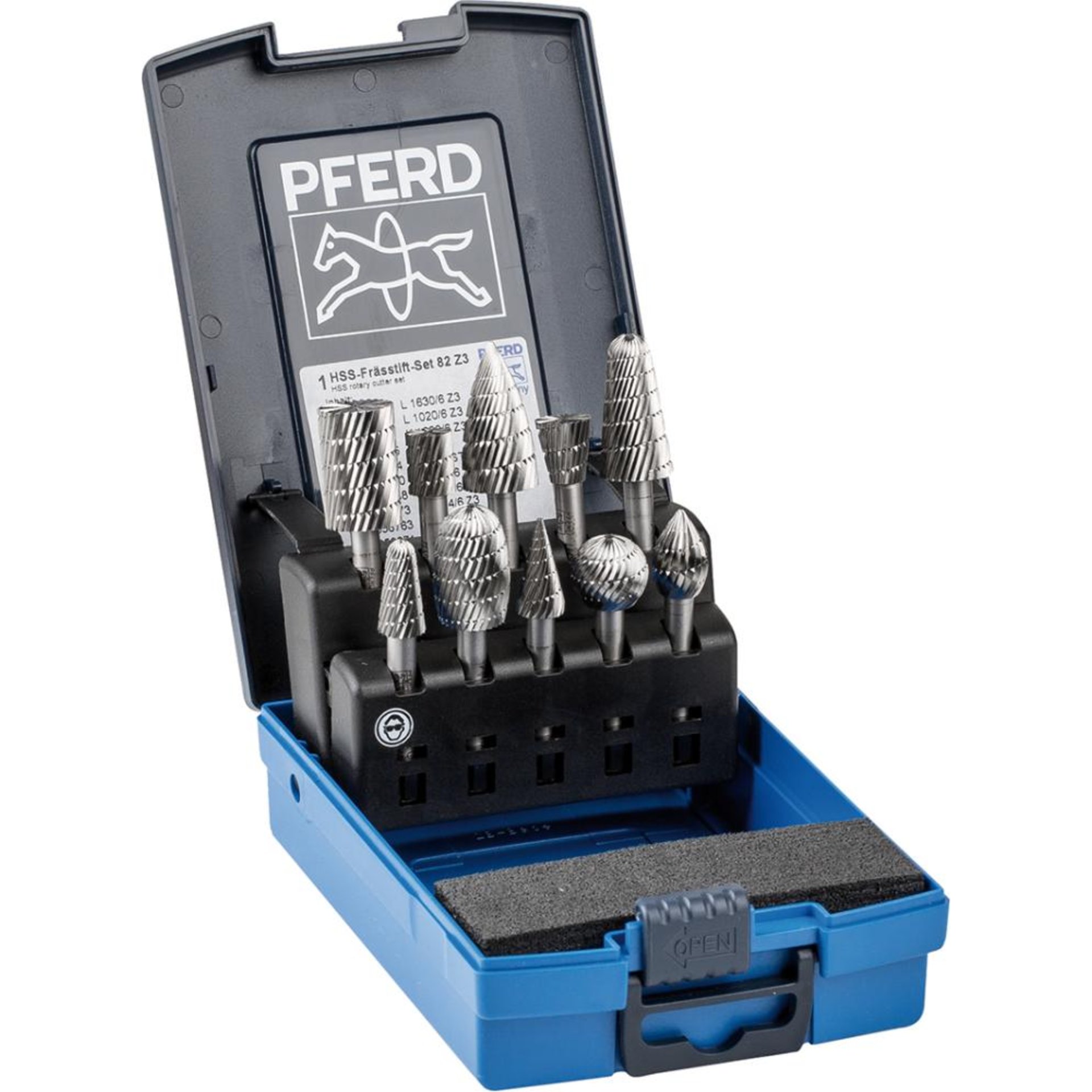 Frässtift-Satz HSS 3 6mm 10-teilig Pferd