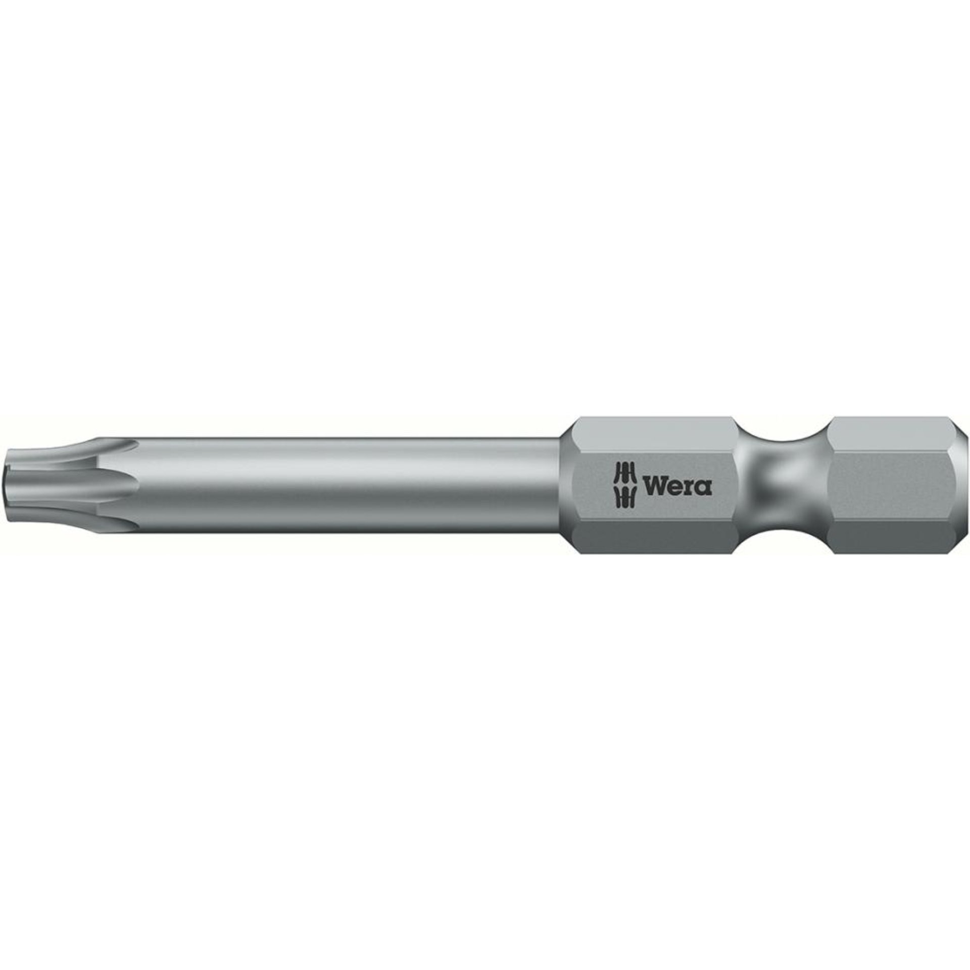 Bit zähhart 1/4" DIN 3126 E6,3 T8x89mm mit Bohrung Wera