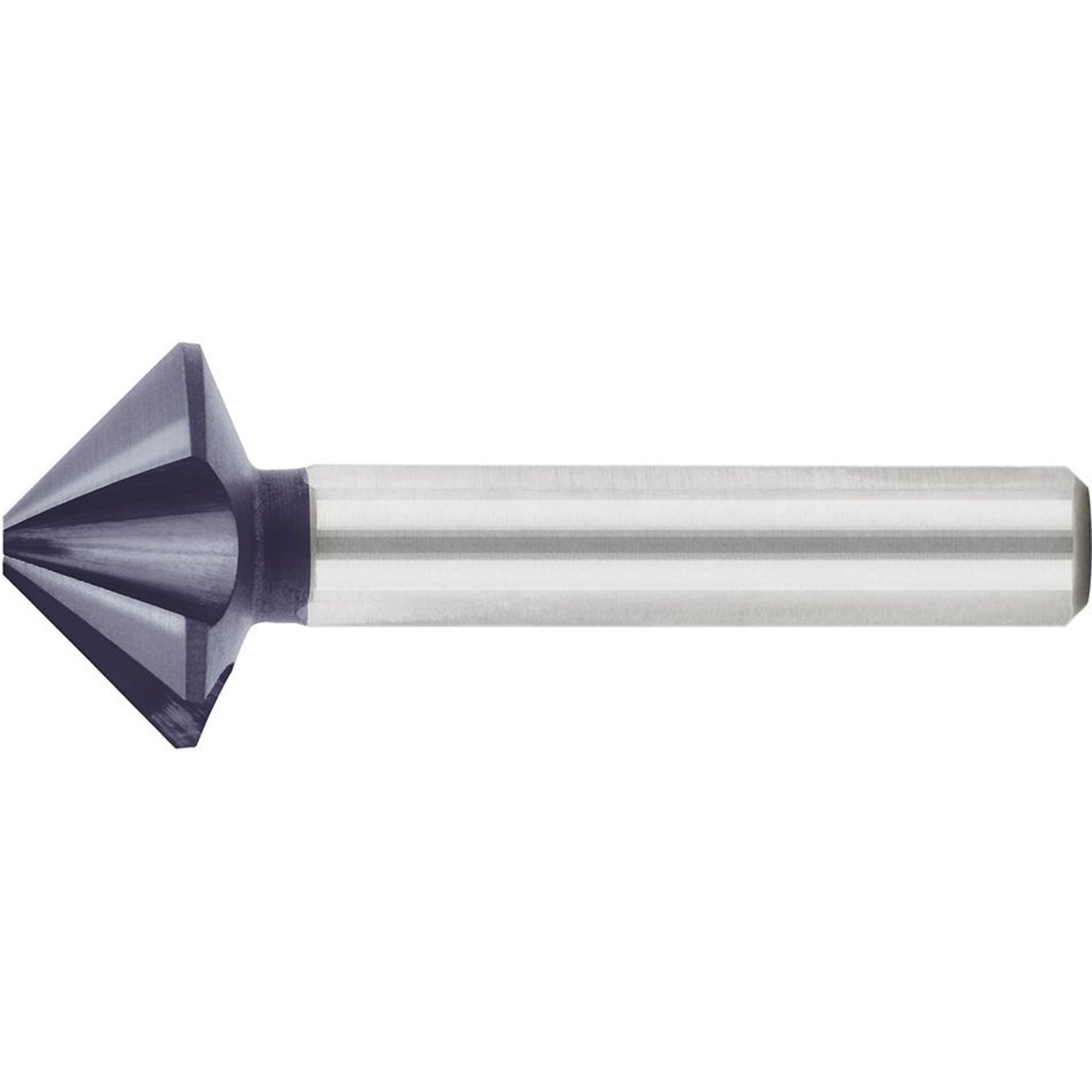 Kegelsenker DIN335C HSS 90° 20,5mm TiAlN mit 4 ungleich geteilten Schneiden 3-Flächenschaft