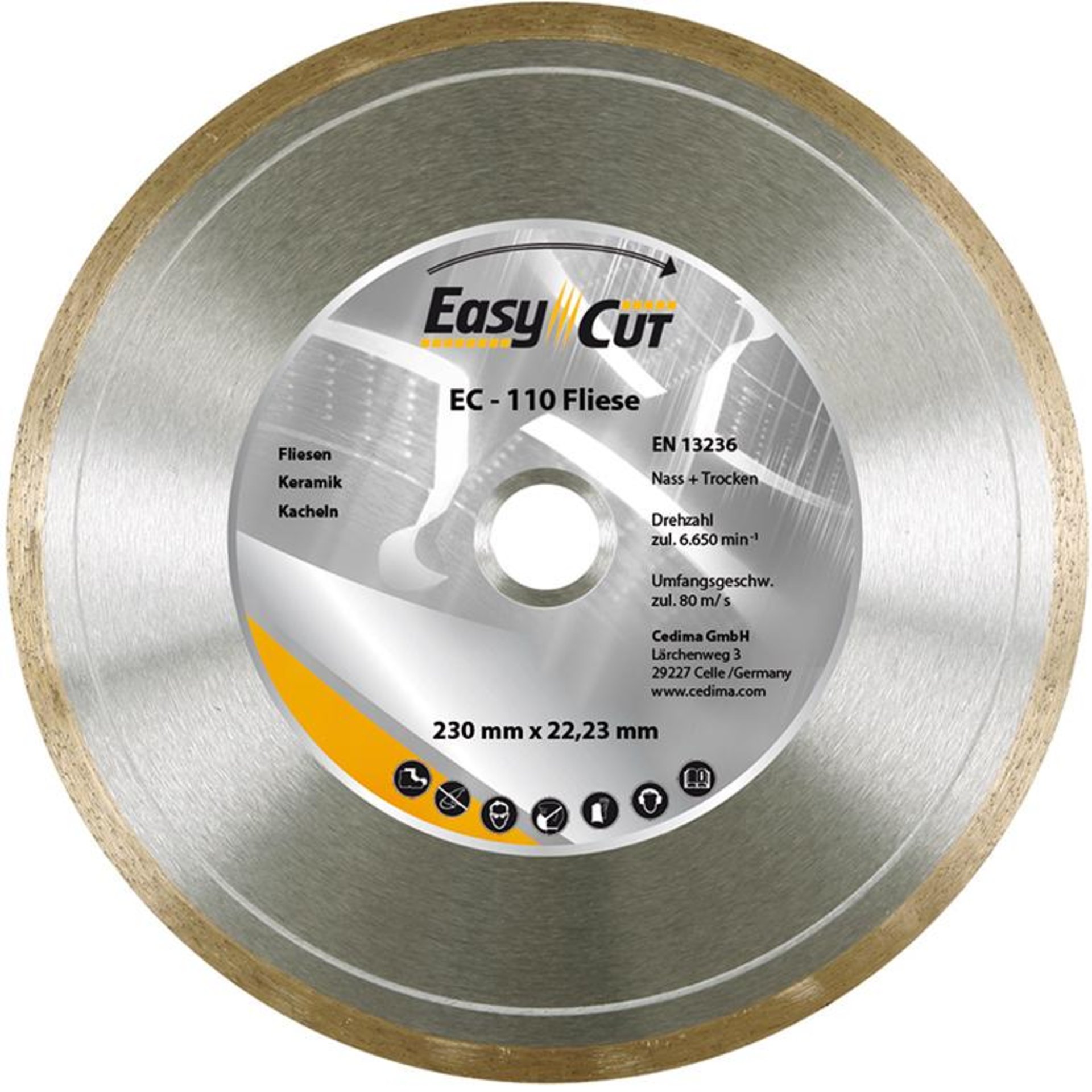 Diamant-Trennscheibe EC-110 Fliese