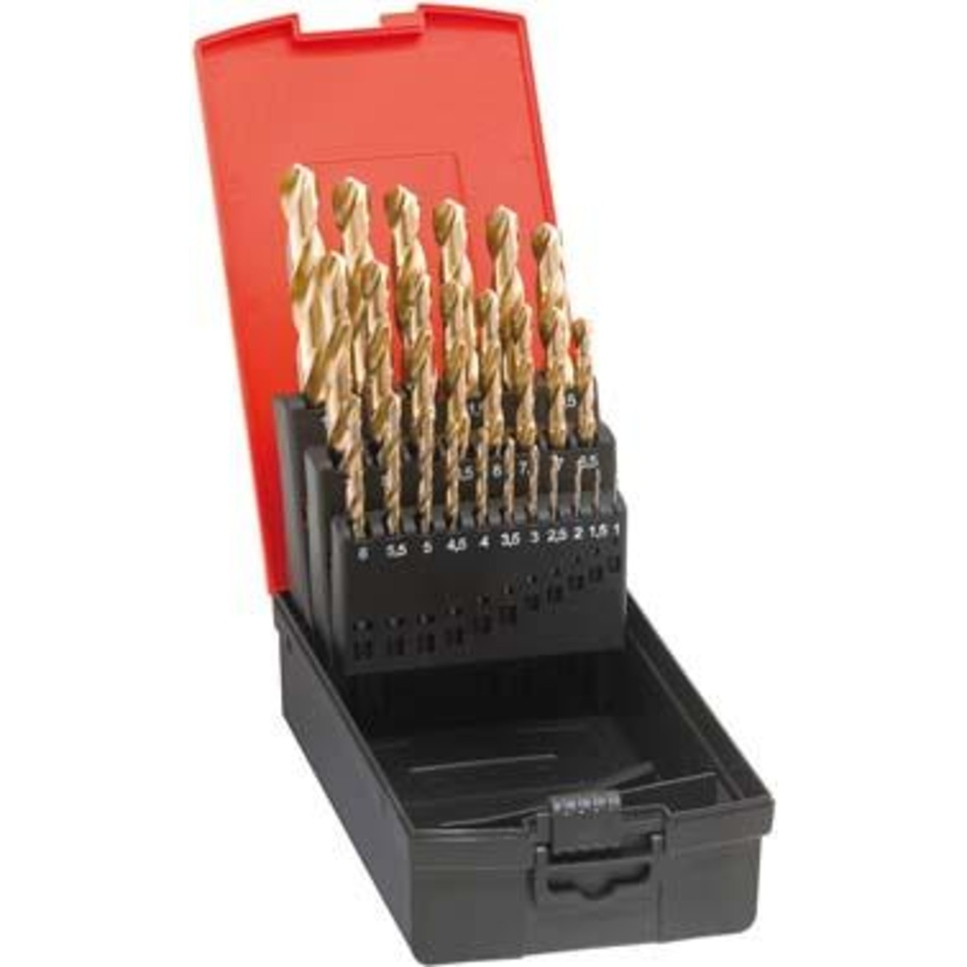Spiralbohrer-Set DIN338 HSS geschliffen TiN Typ N 1-5,9mm FORMAT