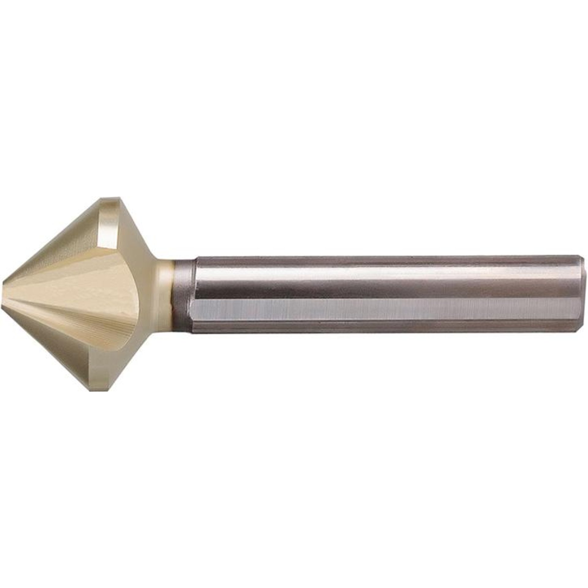 Kegel- und Entgratsenker mit ungleicher Teilung, 90° HSS ZrN