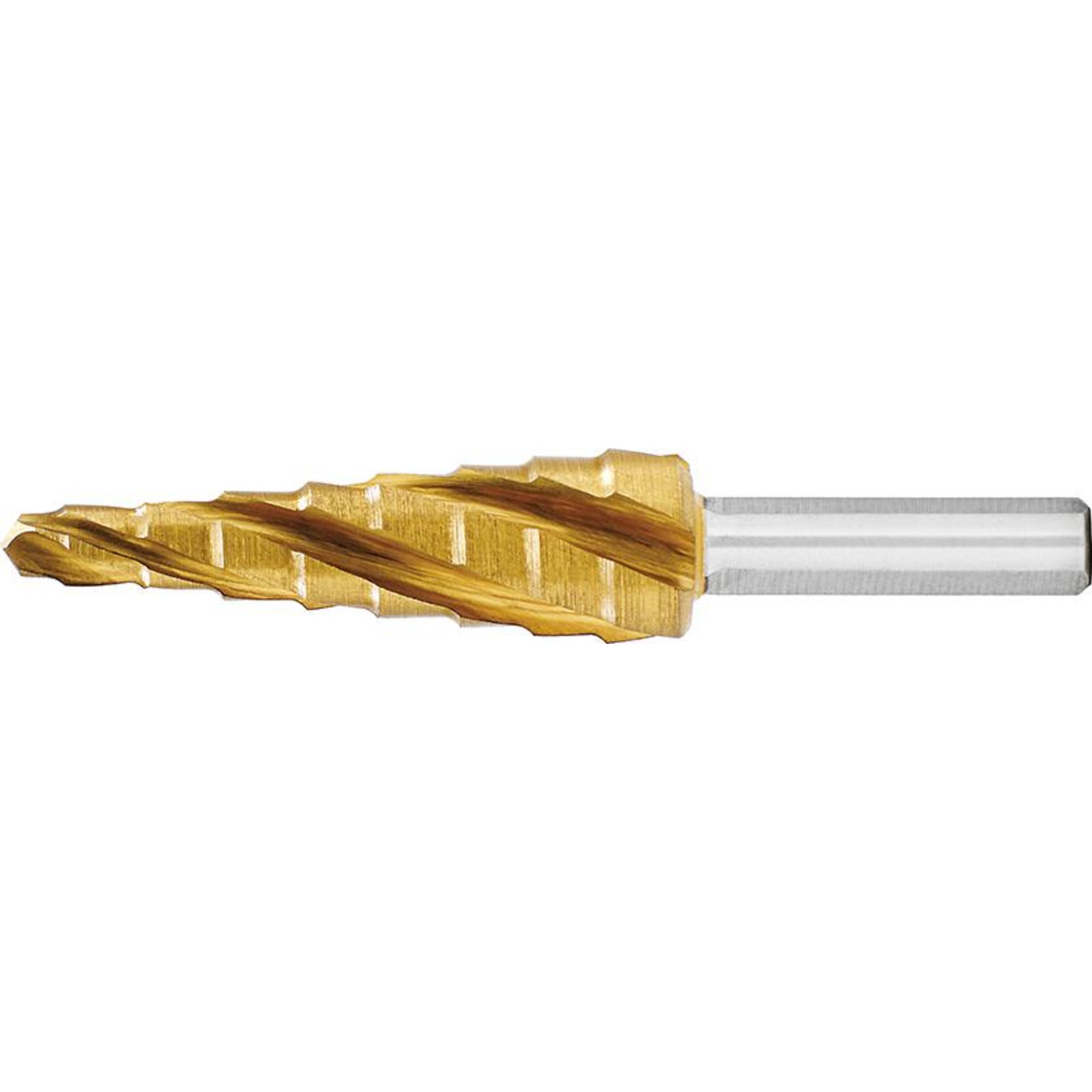 Stufenbohrer HSS TiN 4-fach Spiralnute 4-12mm EXACT