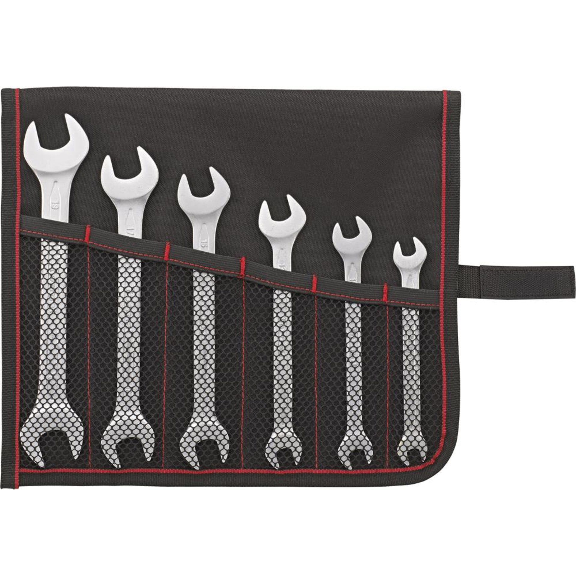 Doppelmaulschlüssel-Satz DIN3110 7-19mm 6-teilig in Rolltasche FORMAT