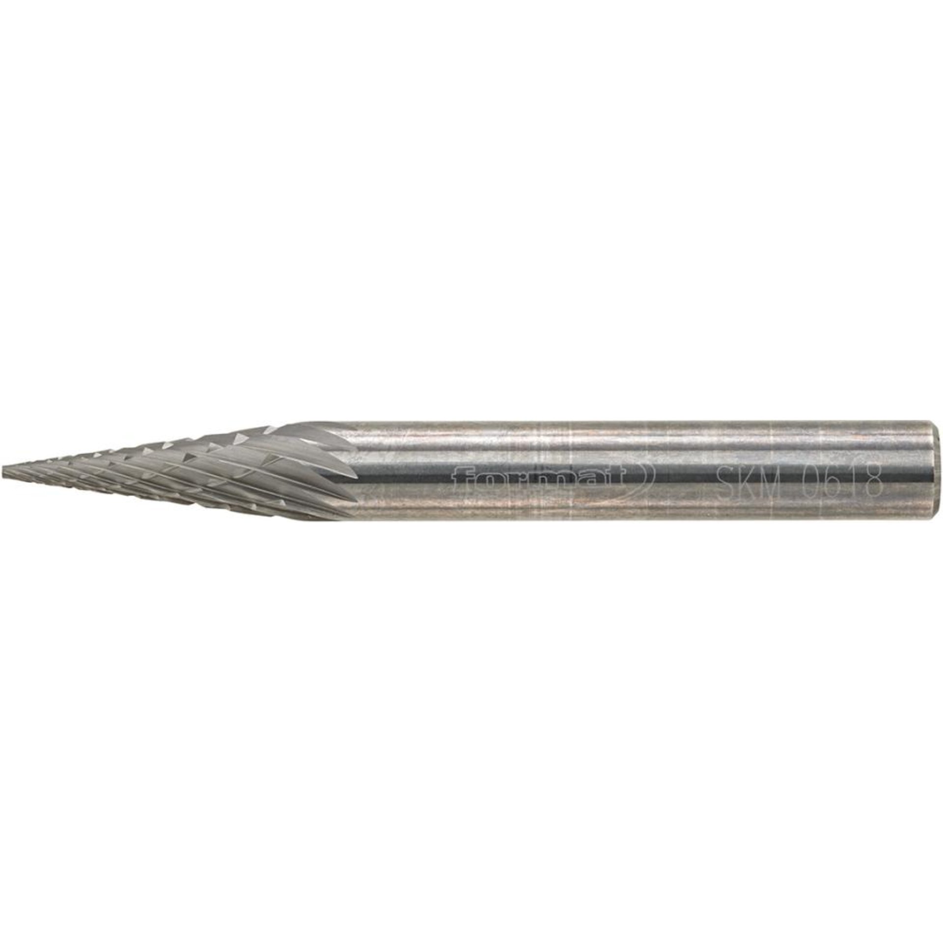 Hartmetallfrässtift (Rotorfräser) DIN 8033 – Schaft-Ø 6 mm, Spitzkegelform SKM, Zahnung C