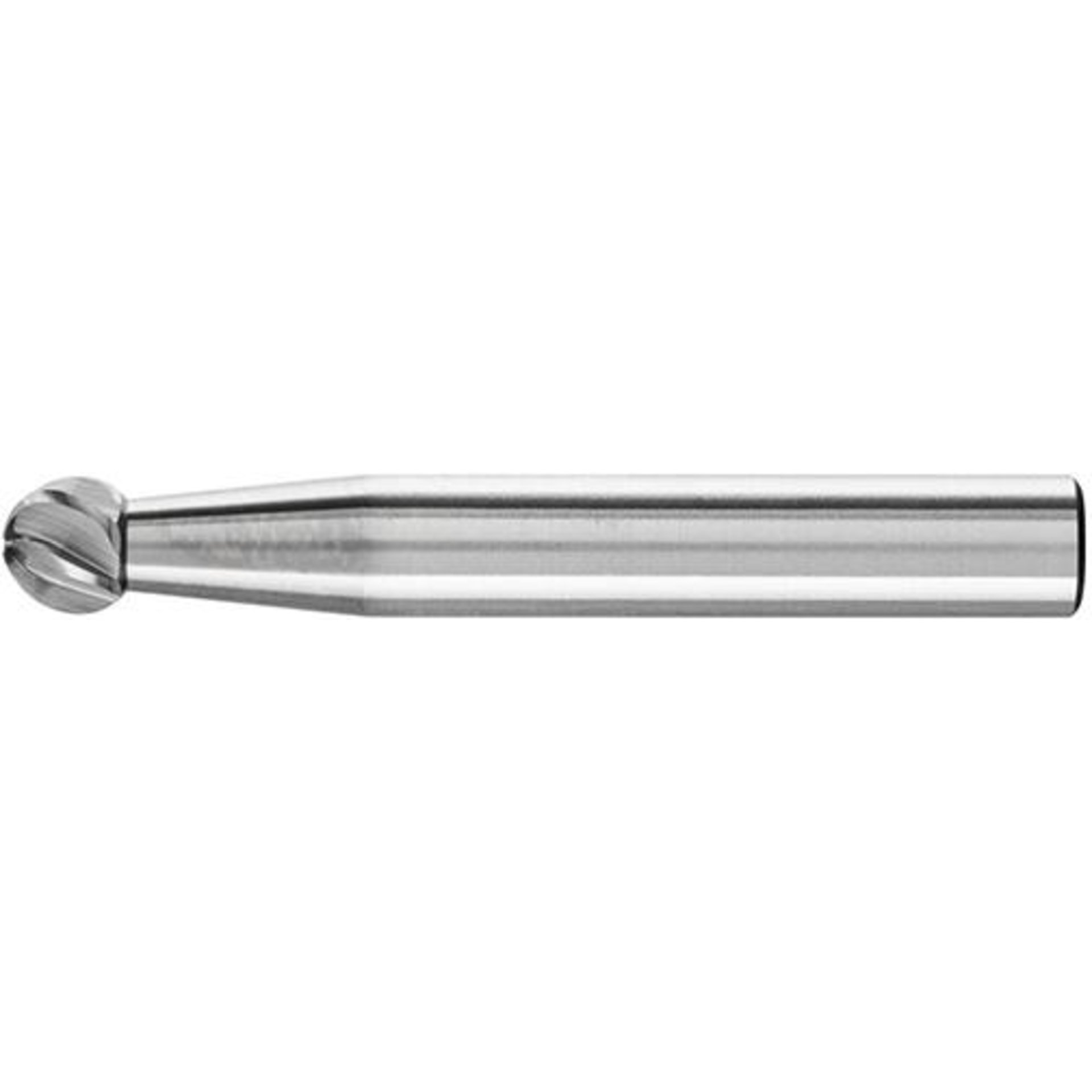 Hartmetallfrässtift (Rotorfräser) DIN 8033 – Schaft-Ø 6 mm, Kugelform KUD, Zahnung INOX