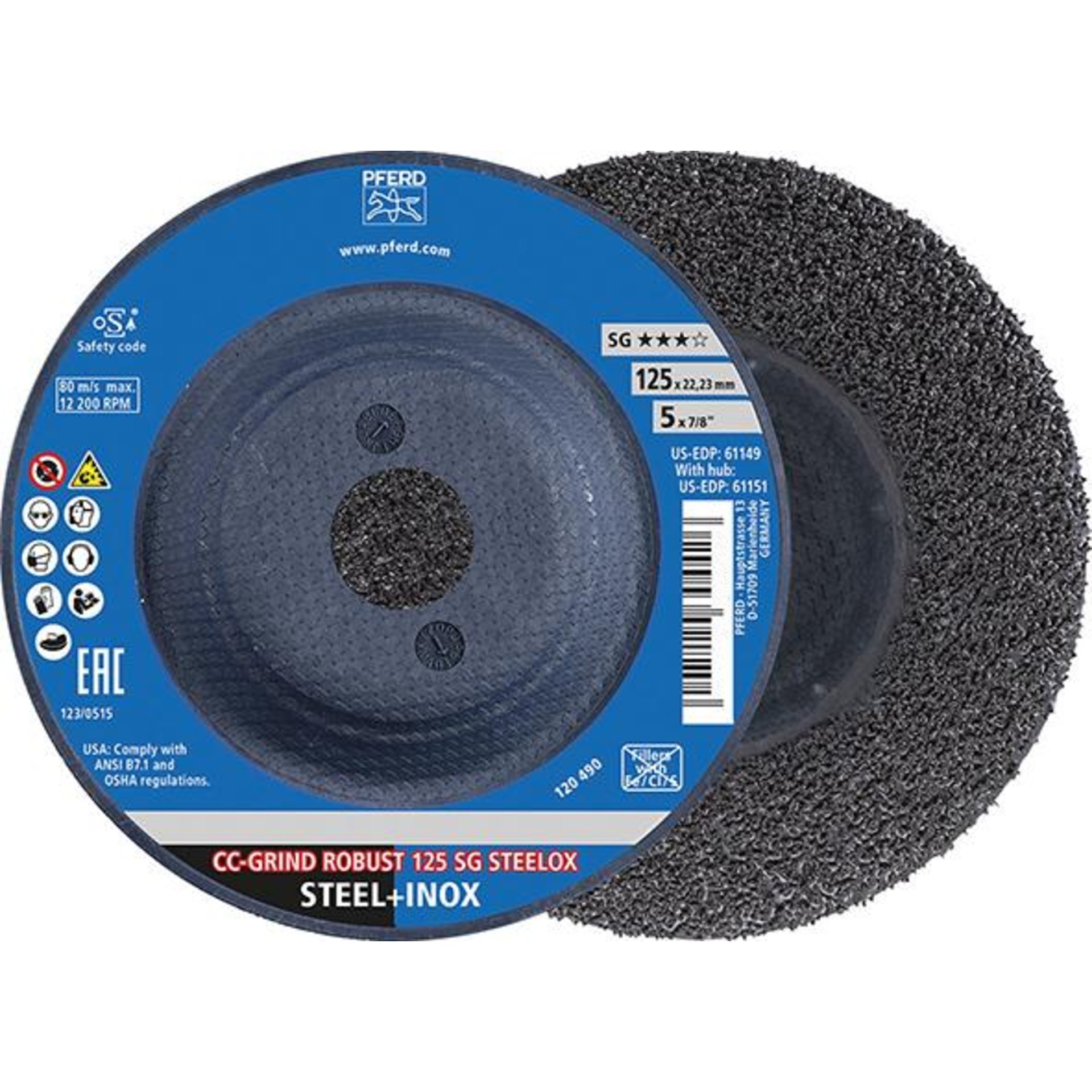 Schleifscheibe SG CC-GRIND-ROBUST STEELOX 125mm Pferd