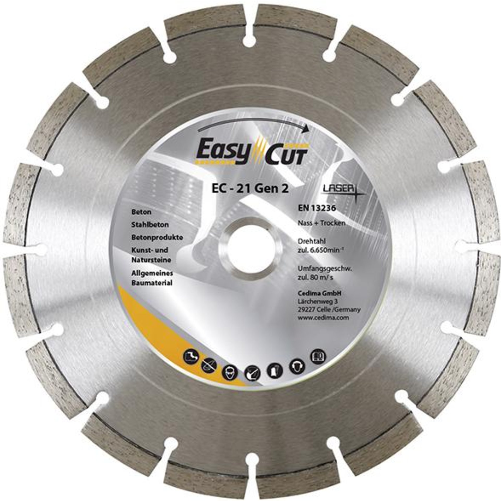 Trennscheibe Diamant EC-21.2 300x2,8x12x25,4mm CEDIMA