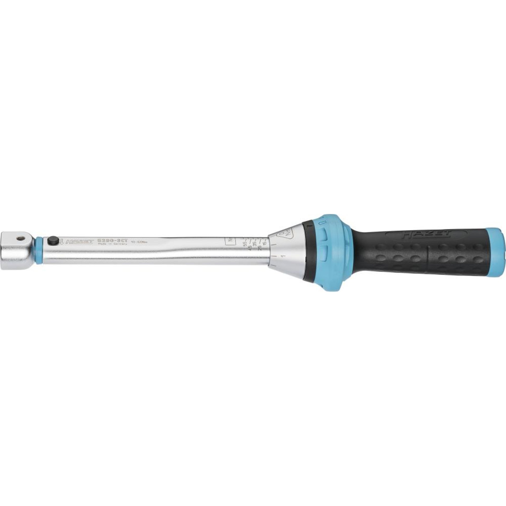 HAZET Torque wrench 5290-3CT ∙ Torque range min-max: 10 – 60 Nm ∙ Accuracy: 3% ∙ 9 x 12 mm insert square ∙ 291 mm