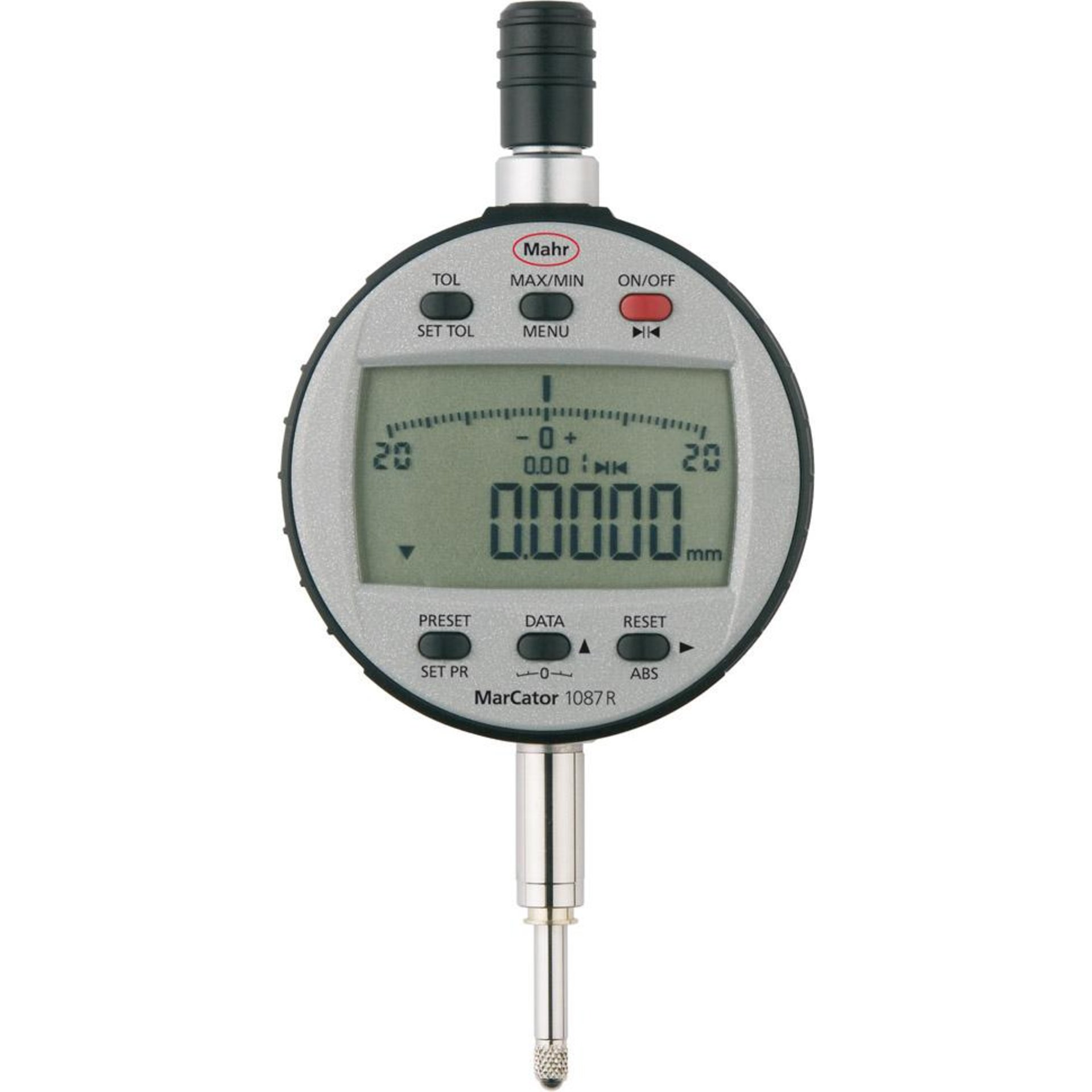 Dig.-Messuhr IP42 MahrCator 1087 R 0,005/25 mm mit Daten MAHR