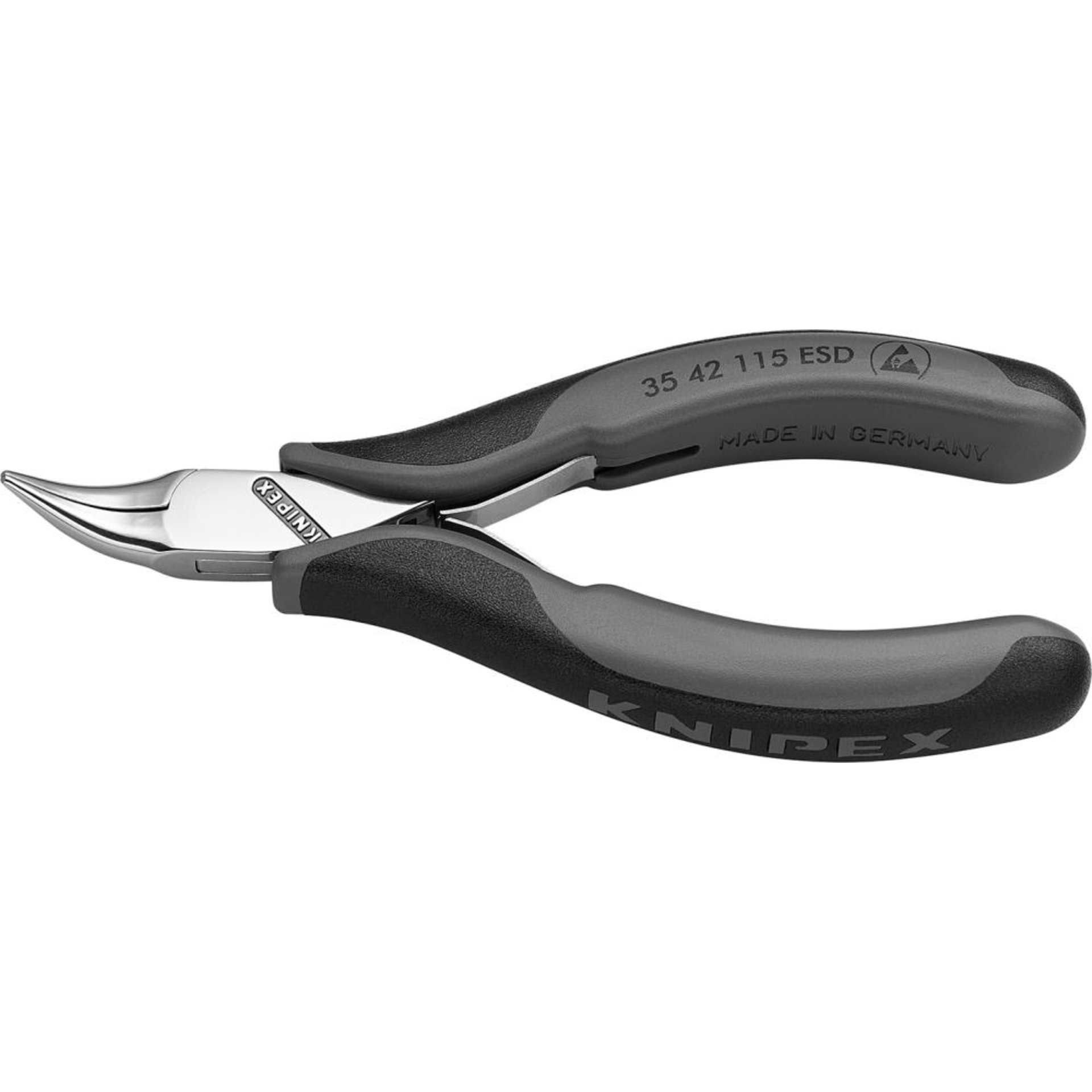 PINCE ELECTRONIQUE RONDE COUDE 115MM ESD