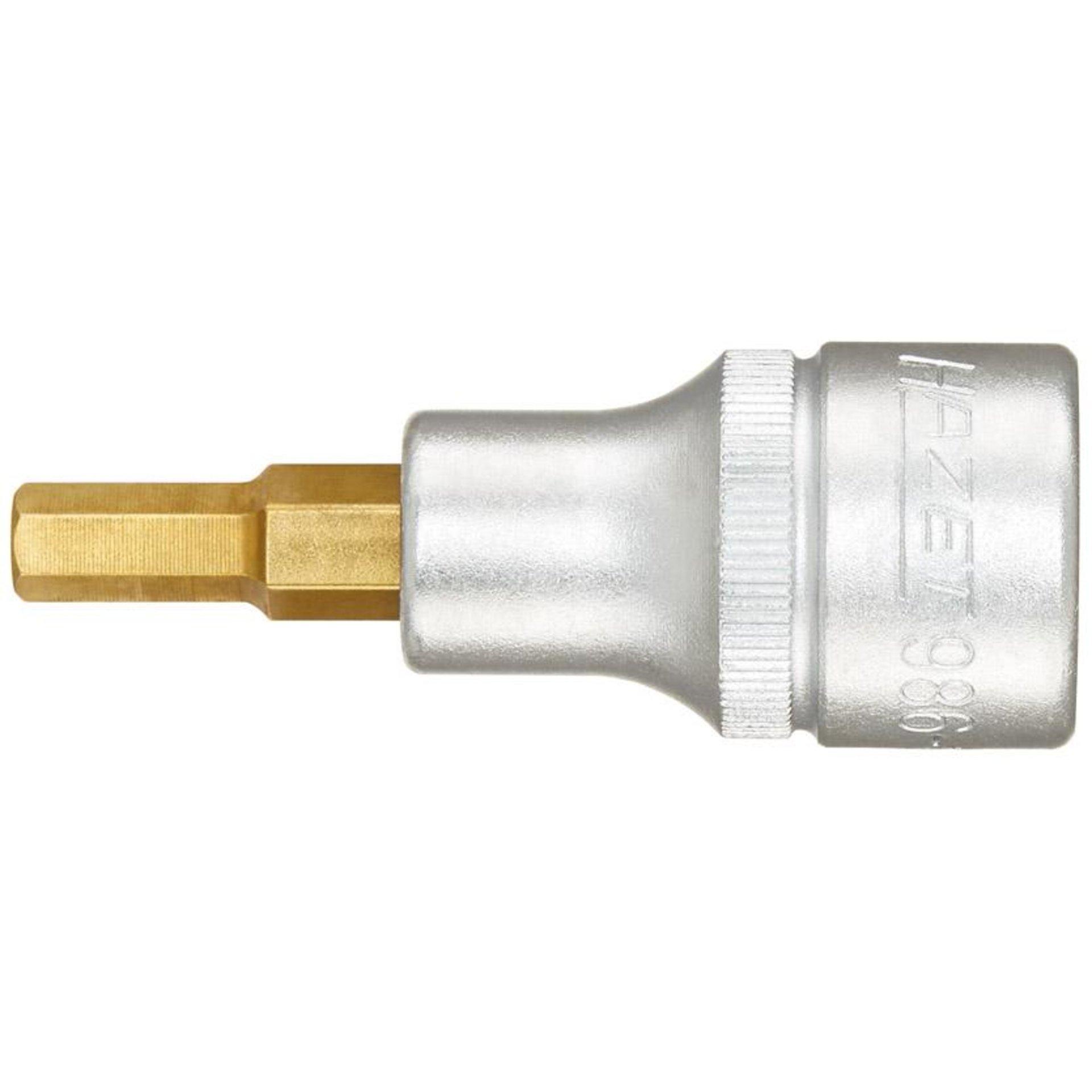 HAZET Dopsleutelbit 986-6 ∙ 1/2 inch (12,5 mm) vierkant hol ∙ Binnen-zeskant-profiel ∙ SW 6 mm