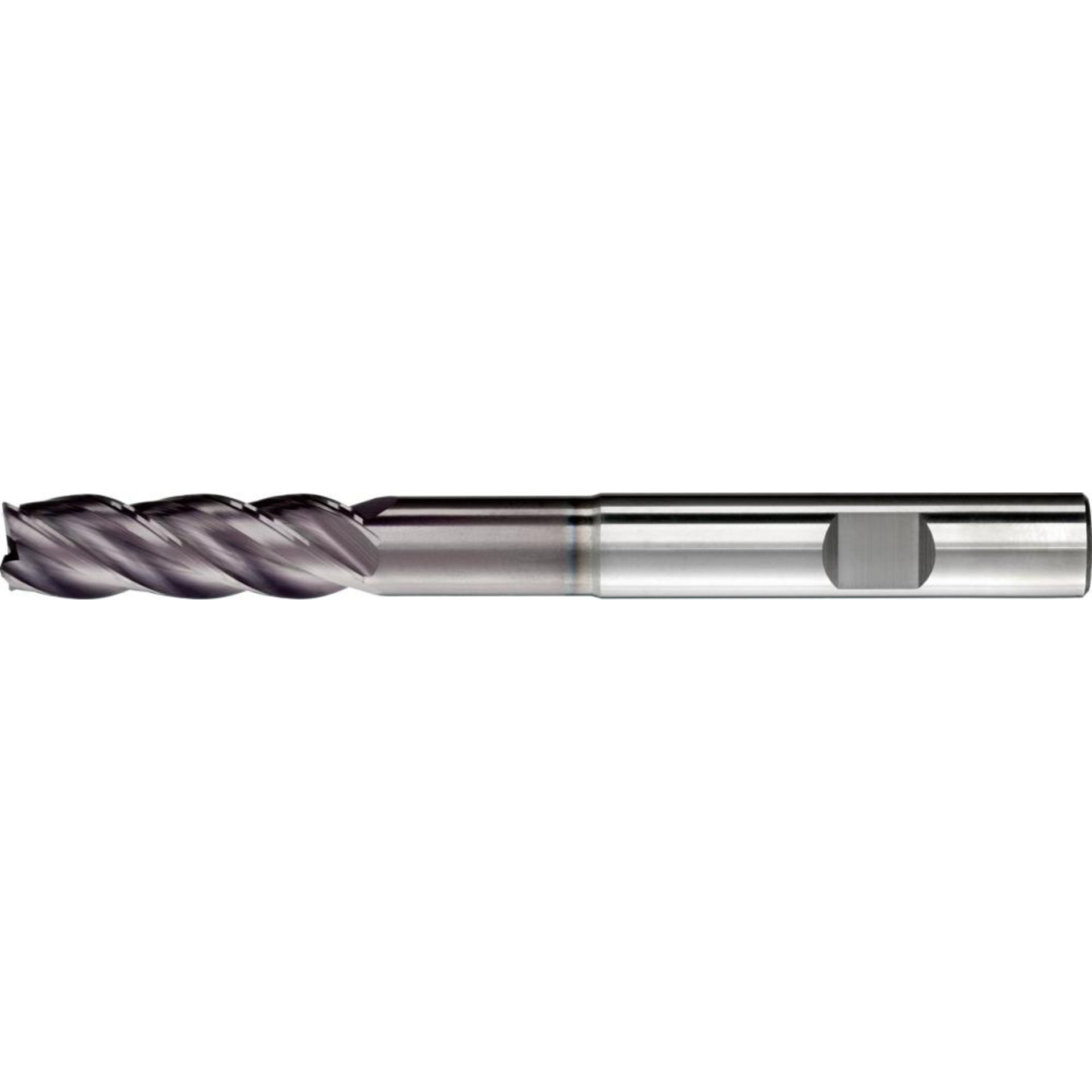 Schaftfräser VHM HPC Z4 überlang TiAlN Typ INOX Eckfase 35/38° Schaft HB Werksnorm FORMAT