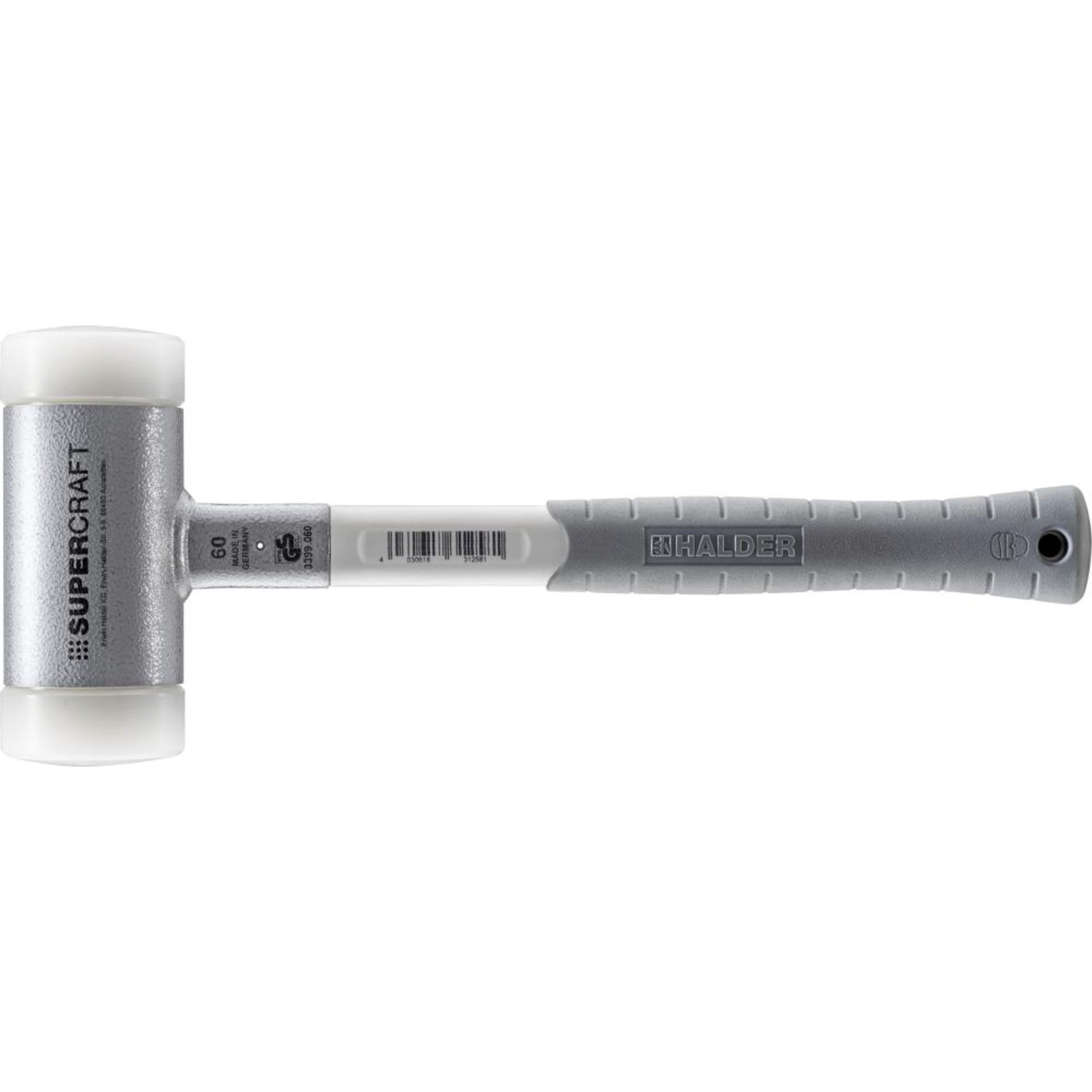 Schonhammer SUPERCRAFT 60mm rückschlagfrei mit 3-Komponentengriff HALDER