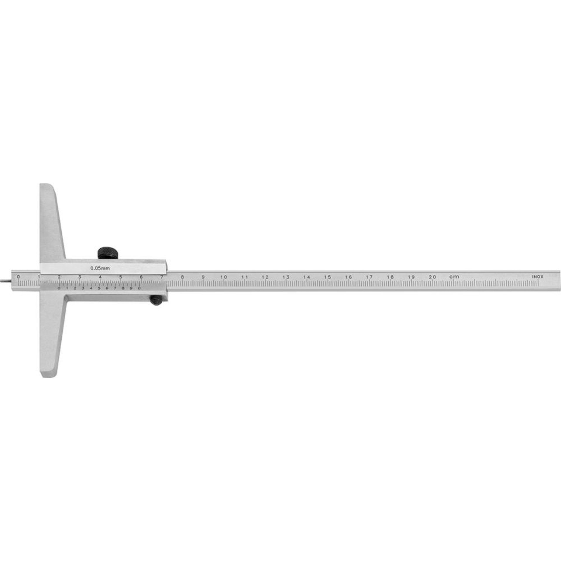 Tiefenmessschieber mit Messstift 200mm 1/50 FORTIS