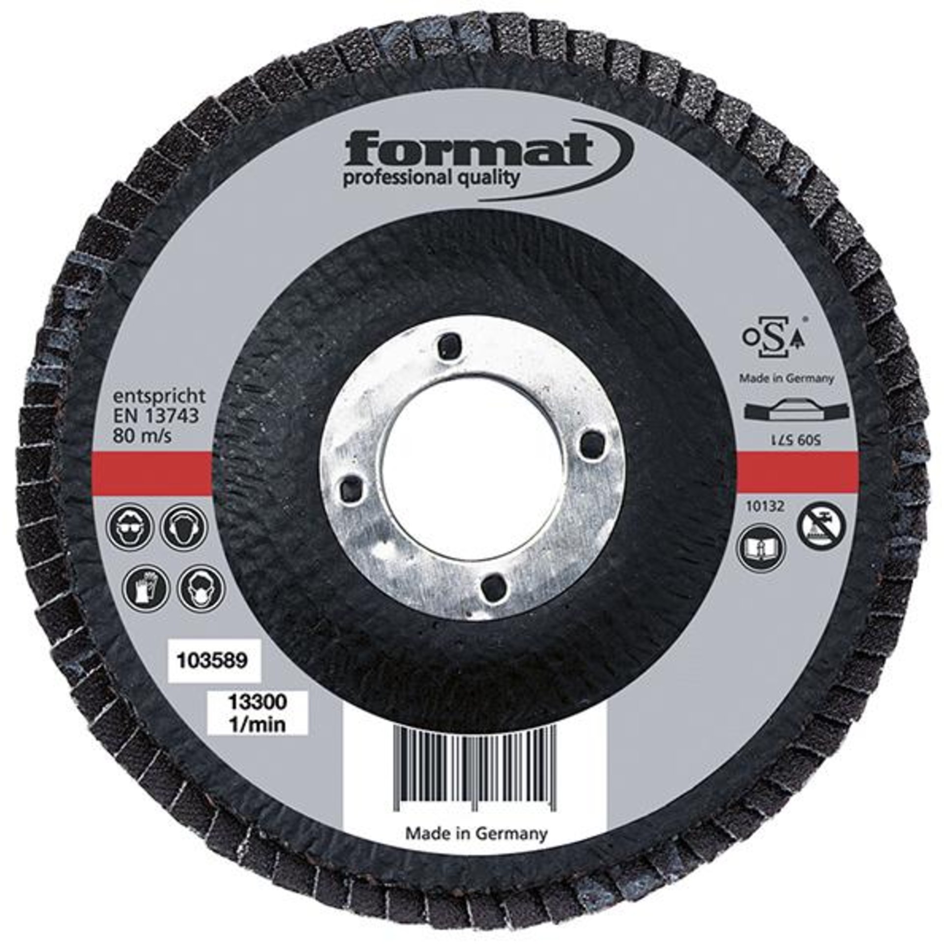 Fächerschleifscheibe, Standard, Ø 115 mm, 6° gewölbt