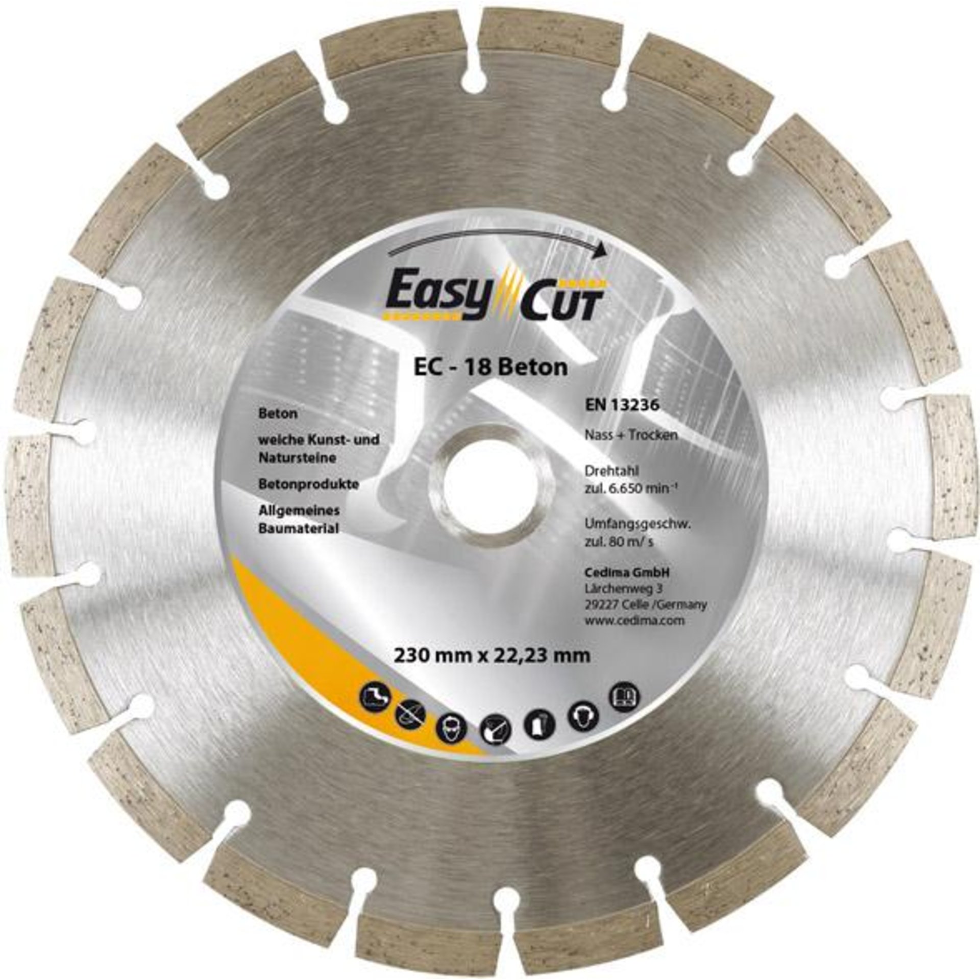 Trennscheibe Diamant EC-18 180x2,2x10x22,23mm CEDIMA