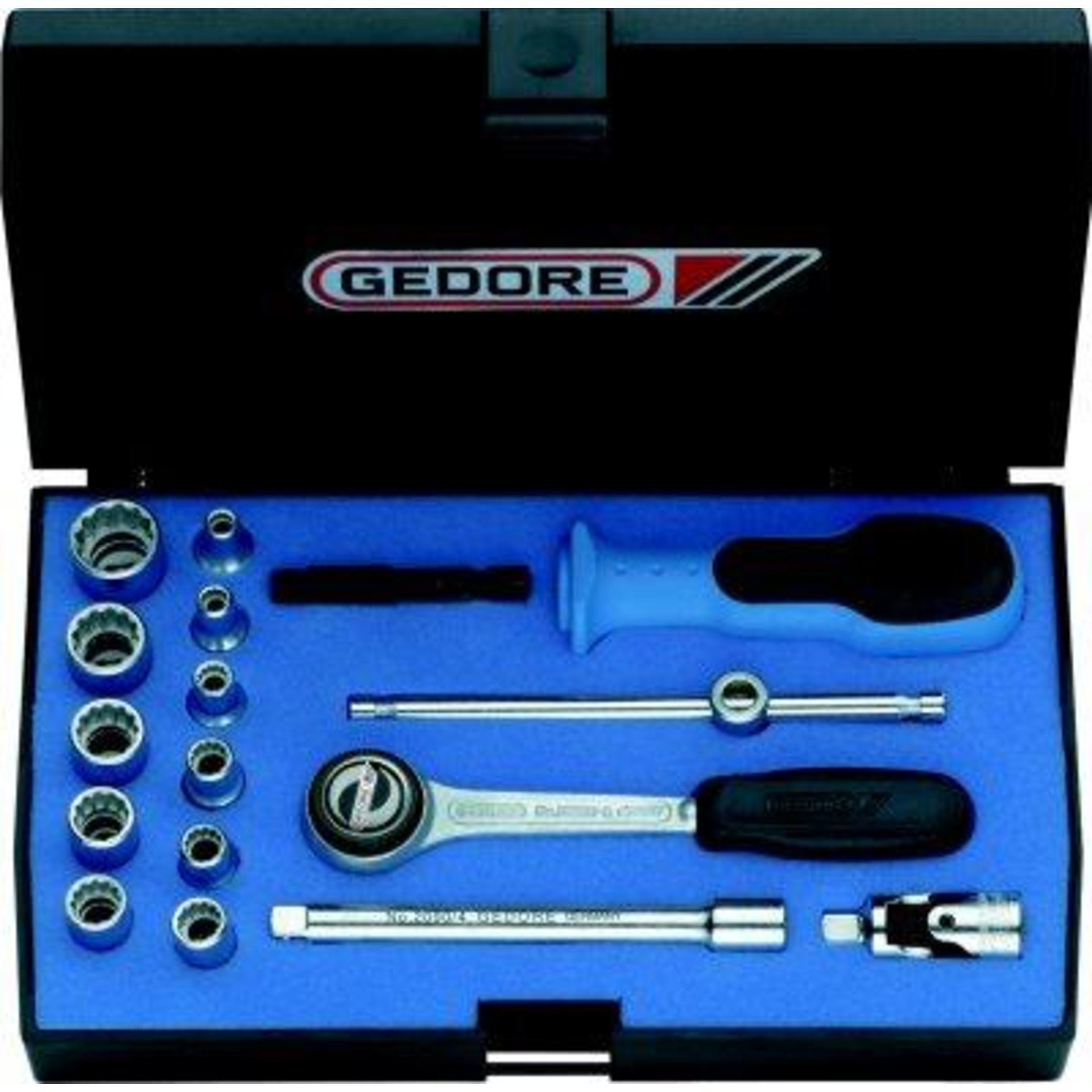 Steckschl.Grt. 1/4" 17tlg. D20 EMU-3 Gedore