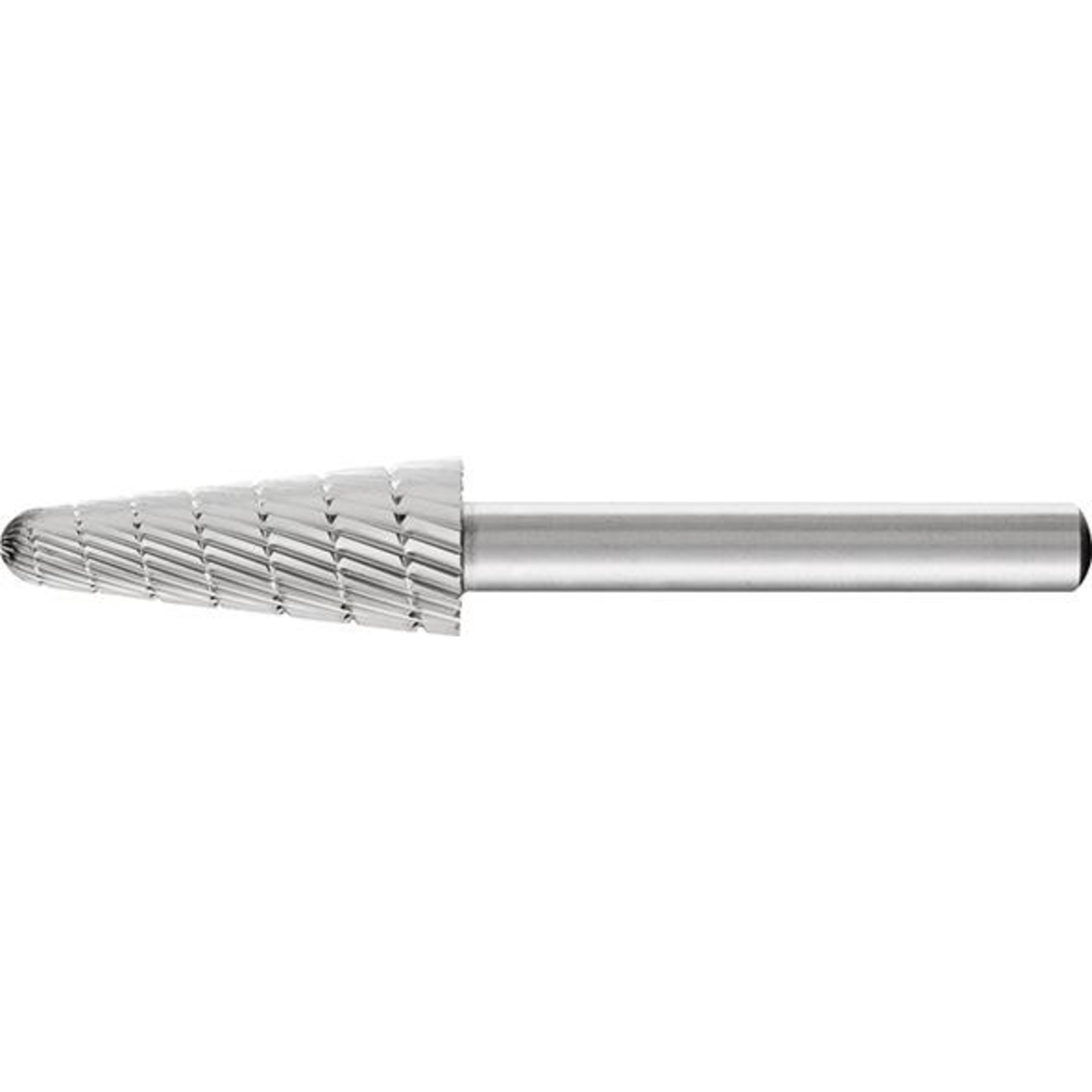 HSS-Frässtift (Rotorfräser) Schaft-Ø 6 mm, Rundkegelform L, Zahnung 3