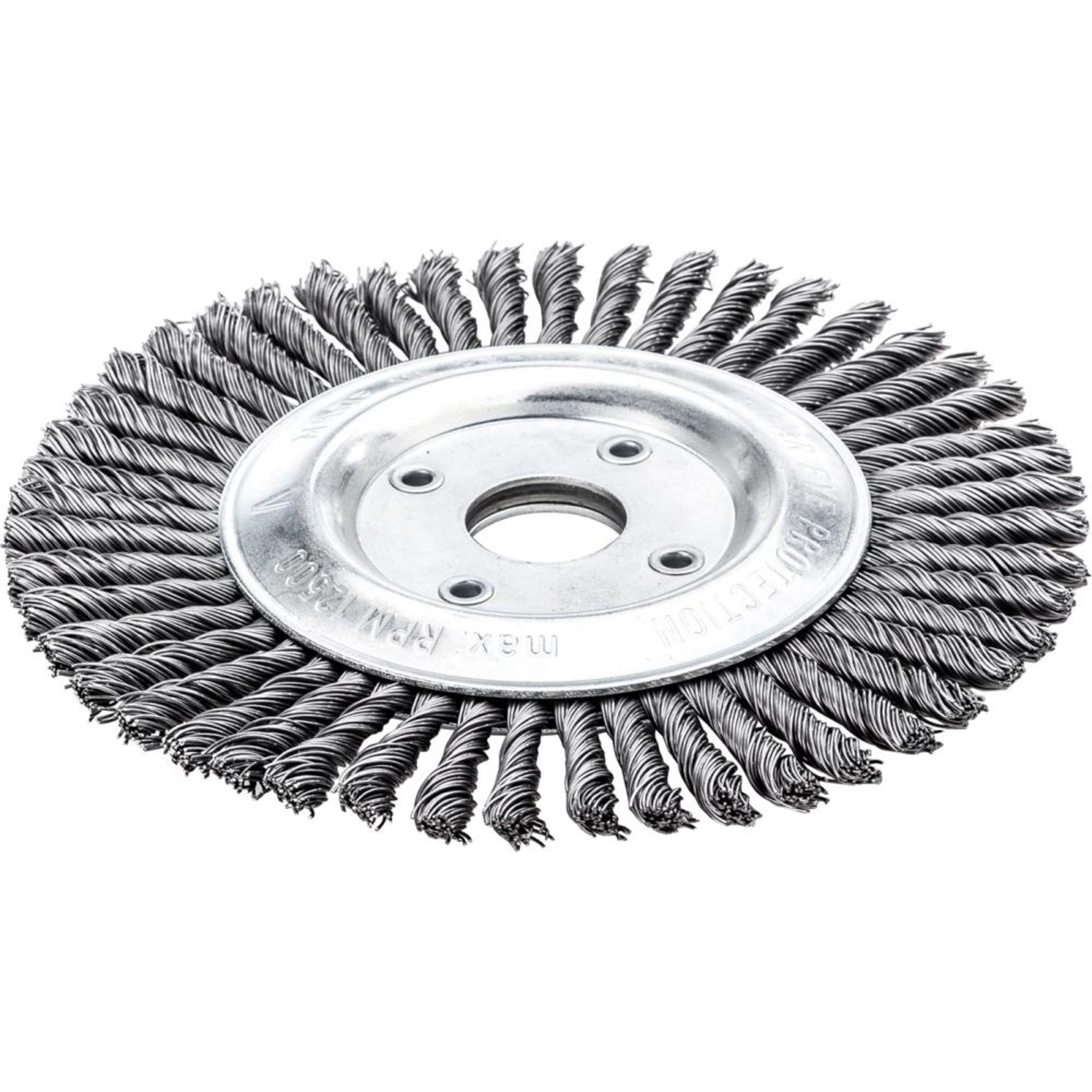 Pipelinebürste Stahldraht125x6mm gezopft 0,5mm Lessmann