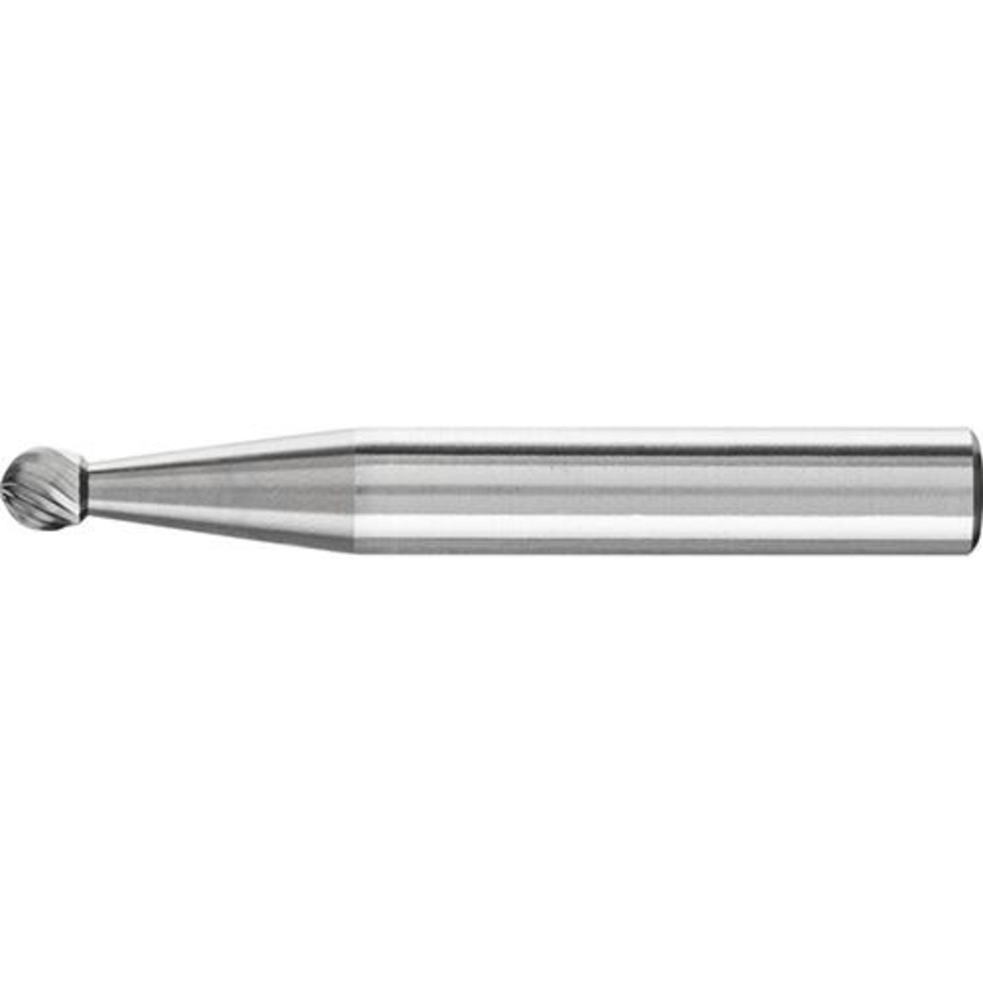 Hartmetallfrässtift (Rotorfräser) DIN 8033 – Schaft-Ø 6 mm, Kugelform KUD, Zahnung 5