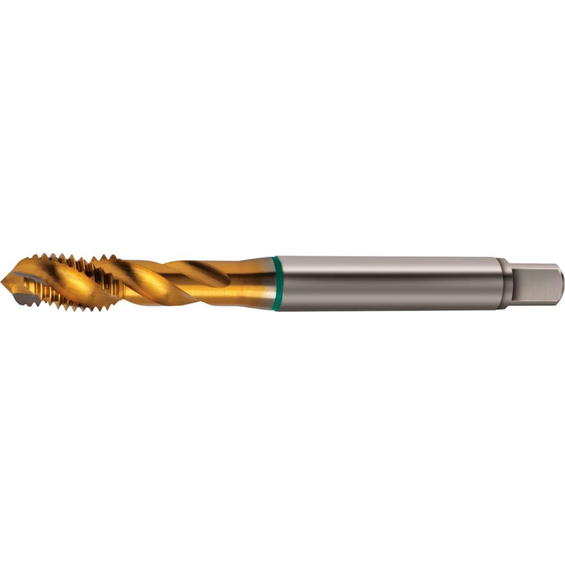 Maschinengewindebohrer DIN371 HSSE-PM TiN Form C M10 GÜHRING