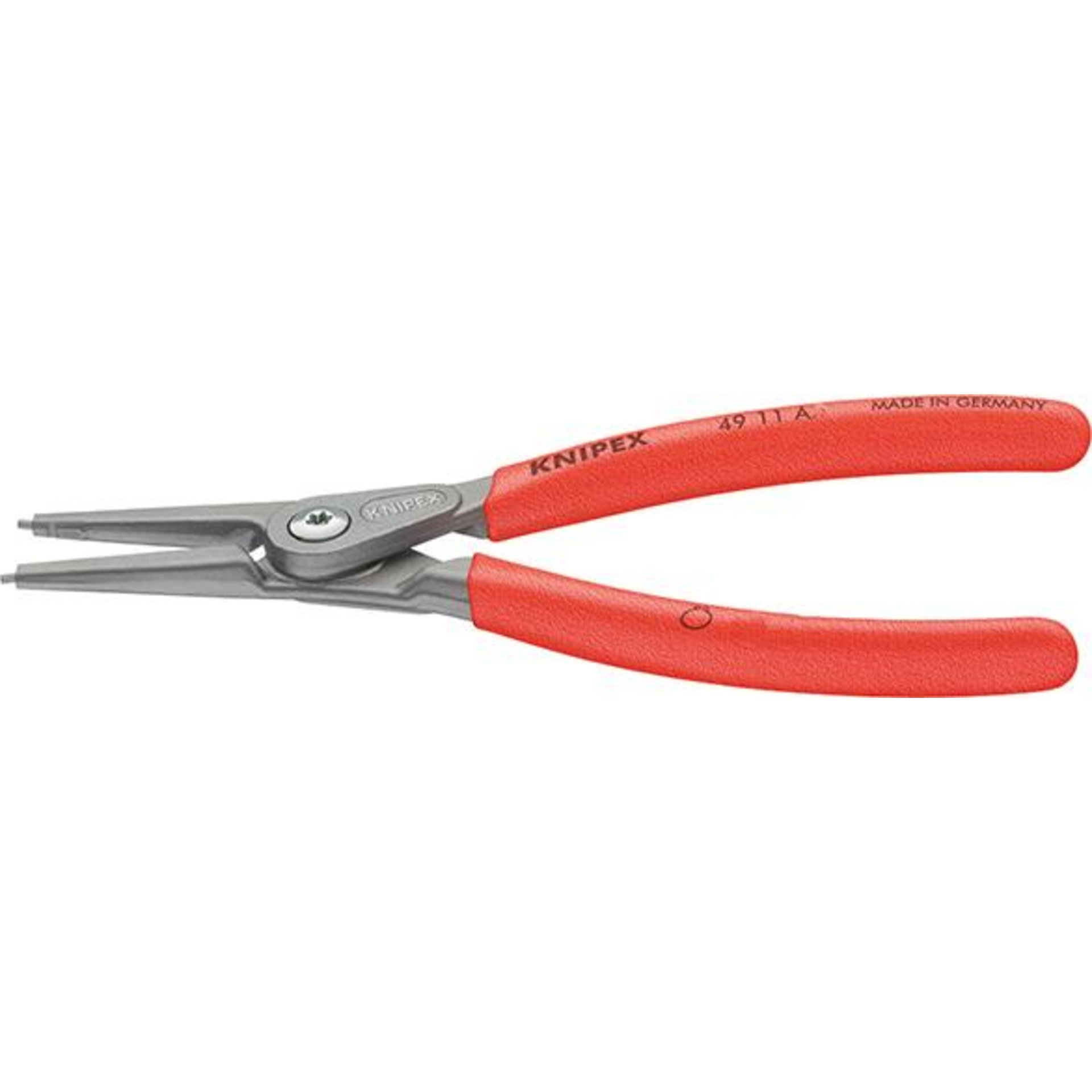KNIPEX 49 11 A0 Präzisions-Sicherungsringzange für Außenringe auf Wellen mit rutschhemmendem Kunststoff überzogen grau atramentiert 140 mm
