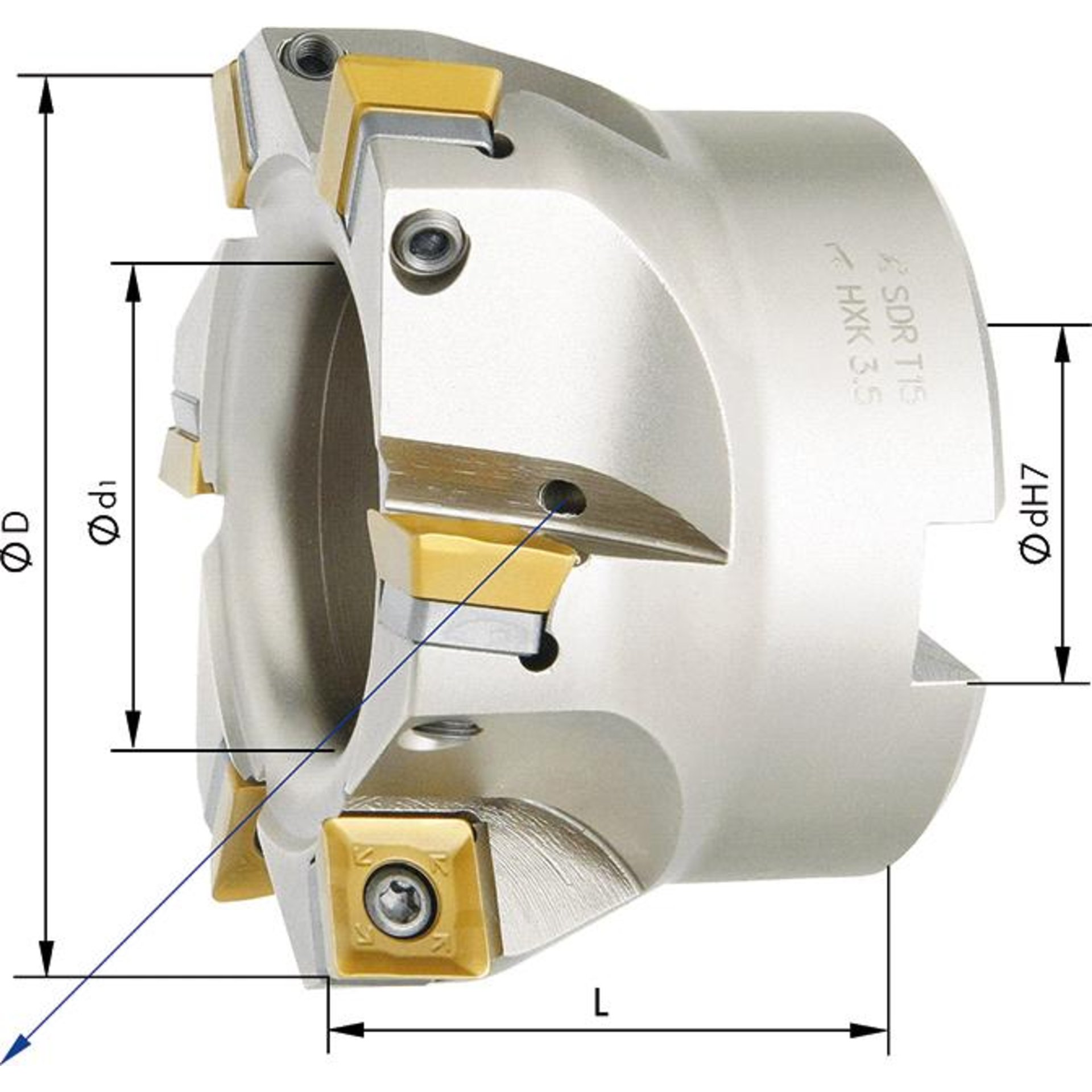Aufsteck-Eckmesserkopf D63mm Z6 für SDMT 1205. FORMAT