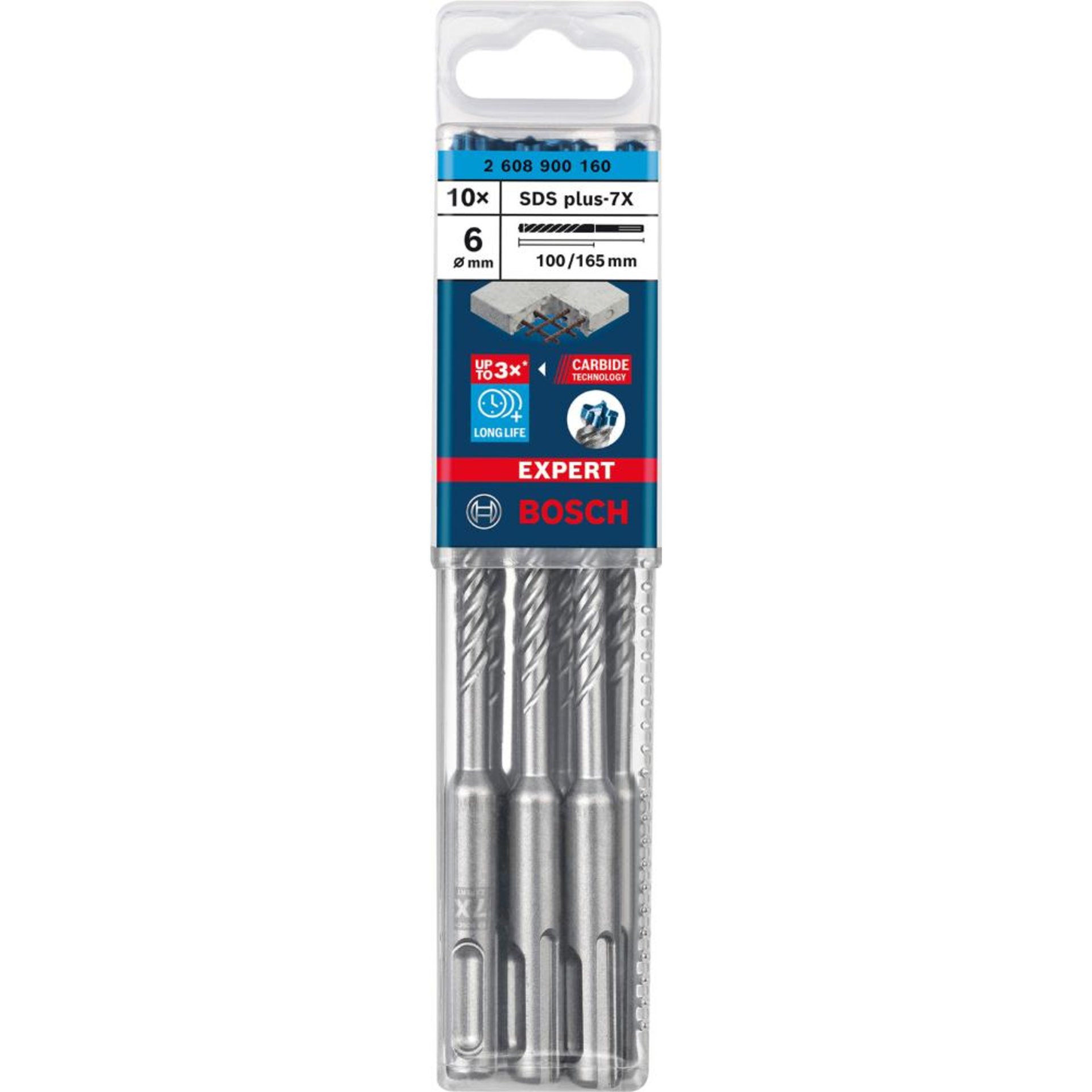 SDS-plus-Hammerbohrer plus-7X, 10er-Großpack