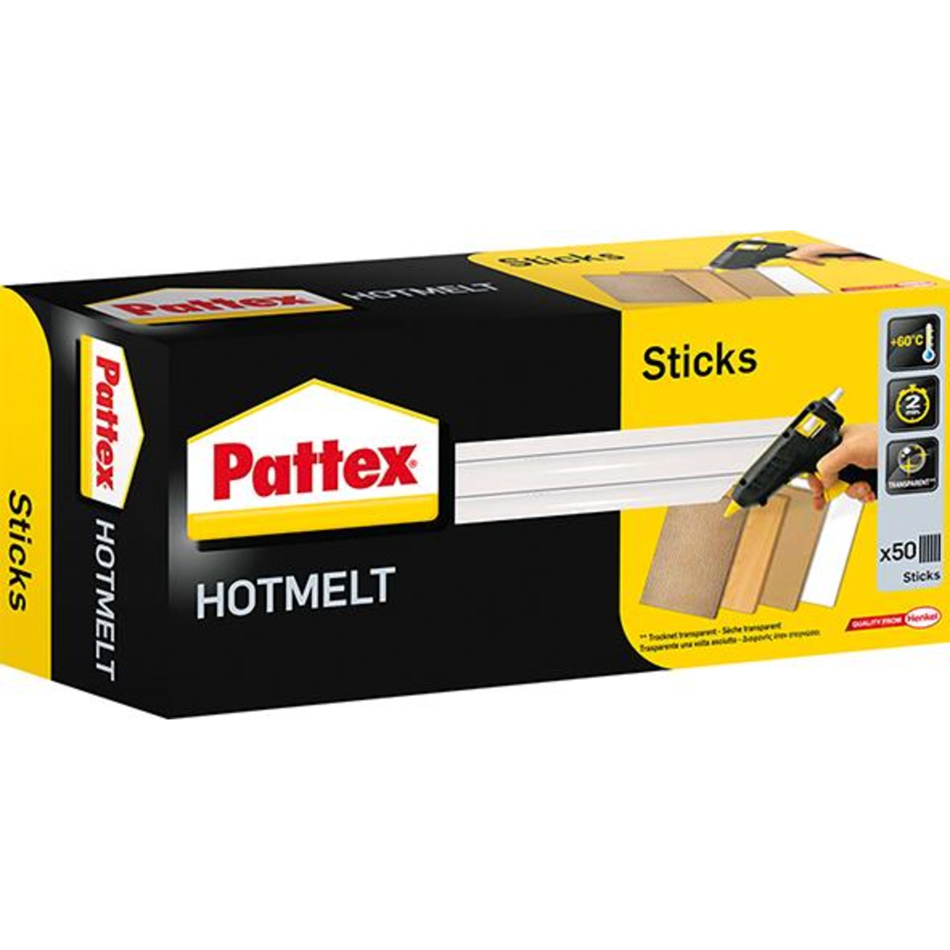 Heißklebepatronen Pattex hochfest transparent Paket 1kg Henkel