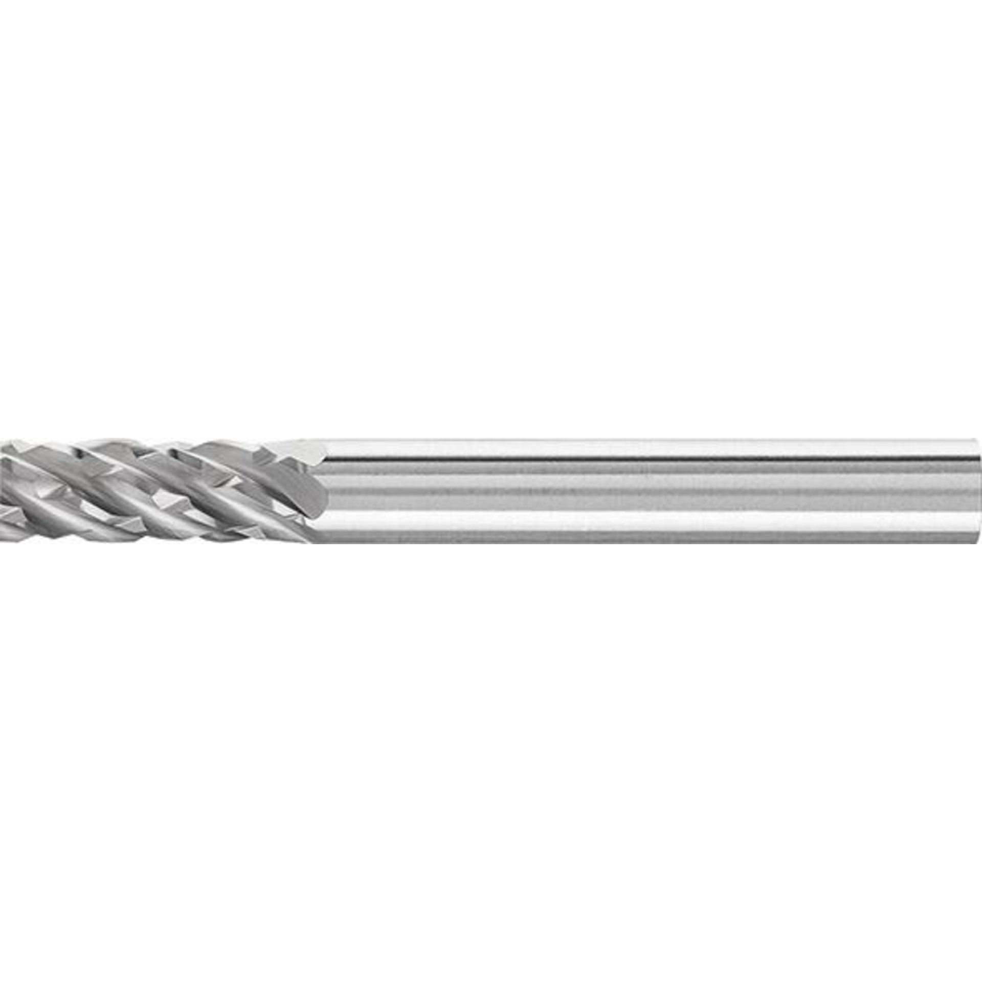 Hartmetallfrässtift (Rotorfräser) DIN 8033 – Schaft-Ø 6 mm, Zylinderform ZYA, ohne Stirnverzahnung, Zahnung STEEL