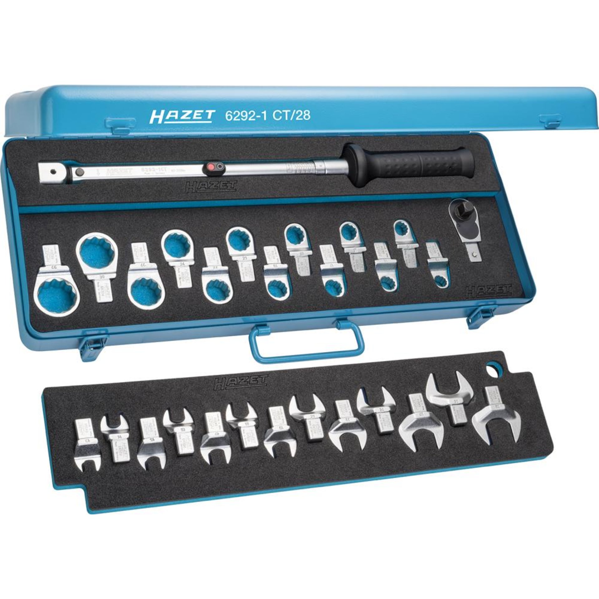 HAZET Torque tool set 6292-1CT/28 ∙ 14 x 18 mm insert square ∙ 13 – 32 ∙ Number of tools: 28