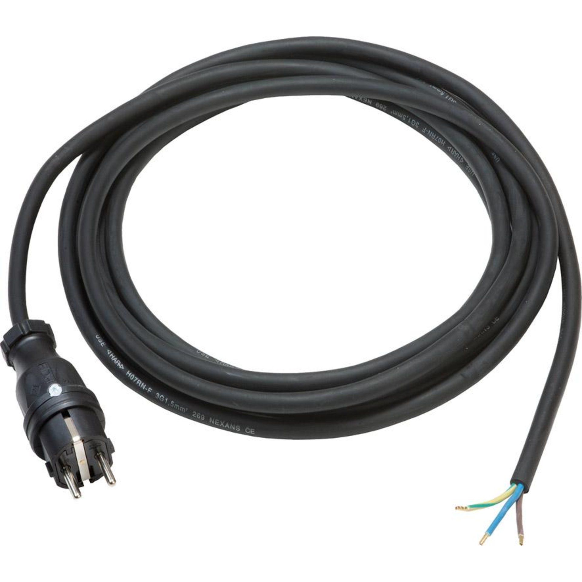 Anschlussleitung IP44 5m H07RN-F3G1,5 230V 16A mit PCE Stecker Althoff