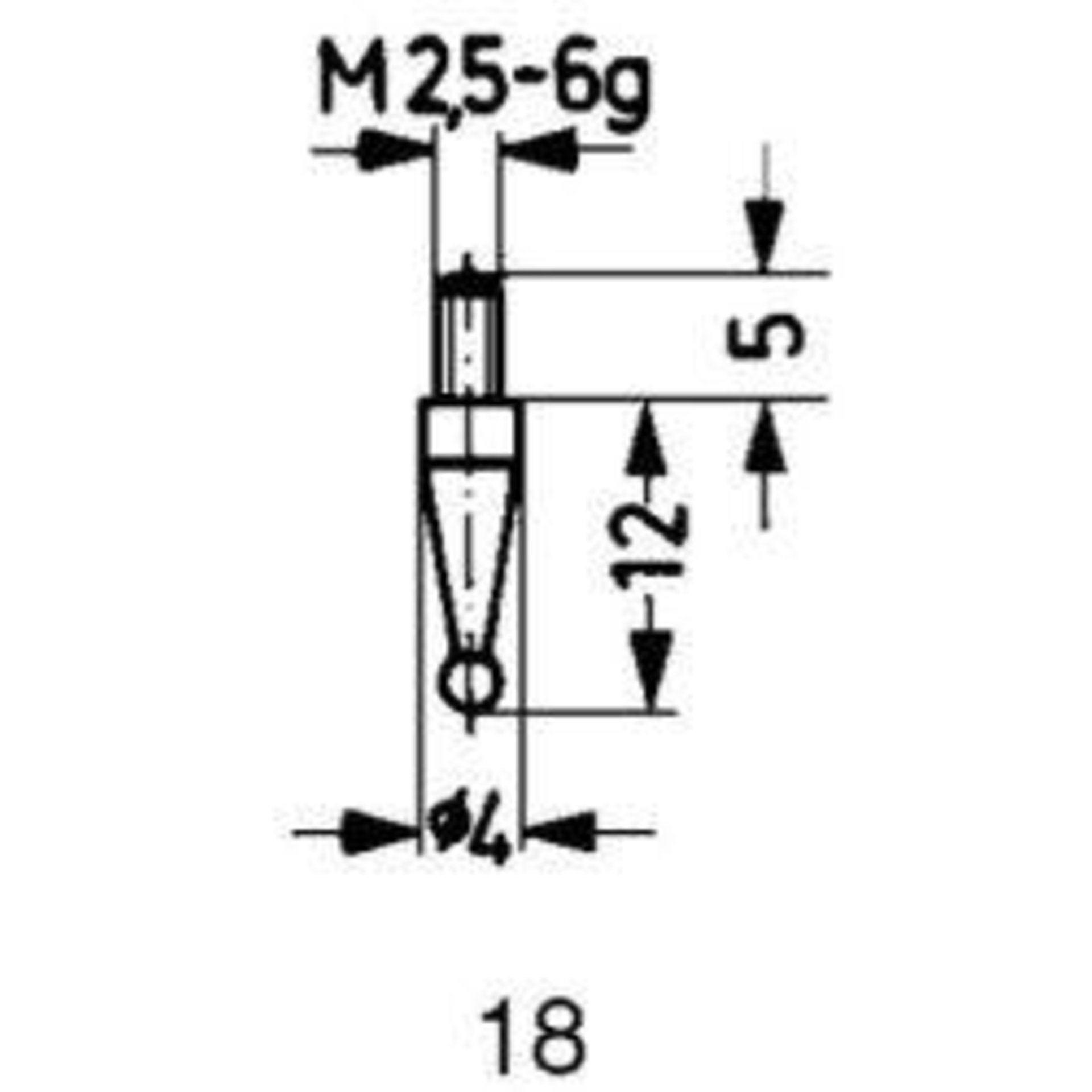 Messeinsatz Stahl Typ 18/ 1,0mm KÄFER