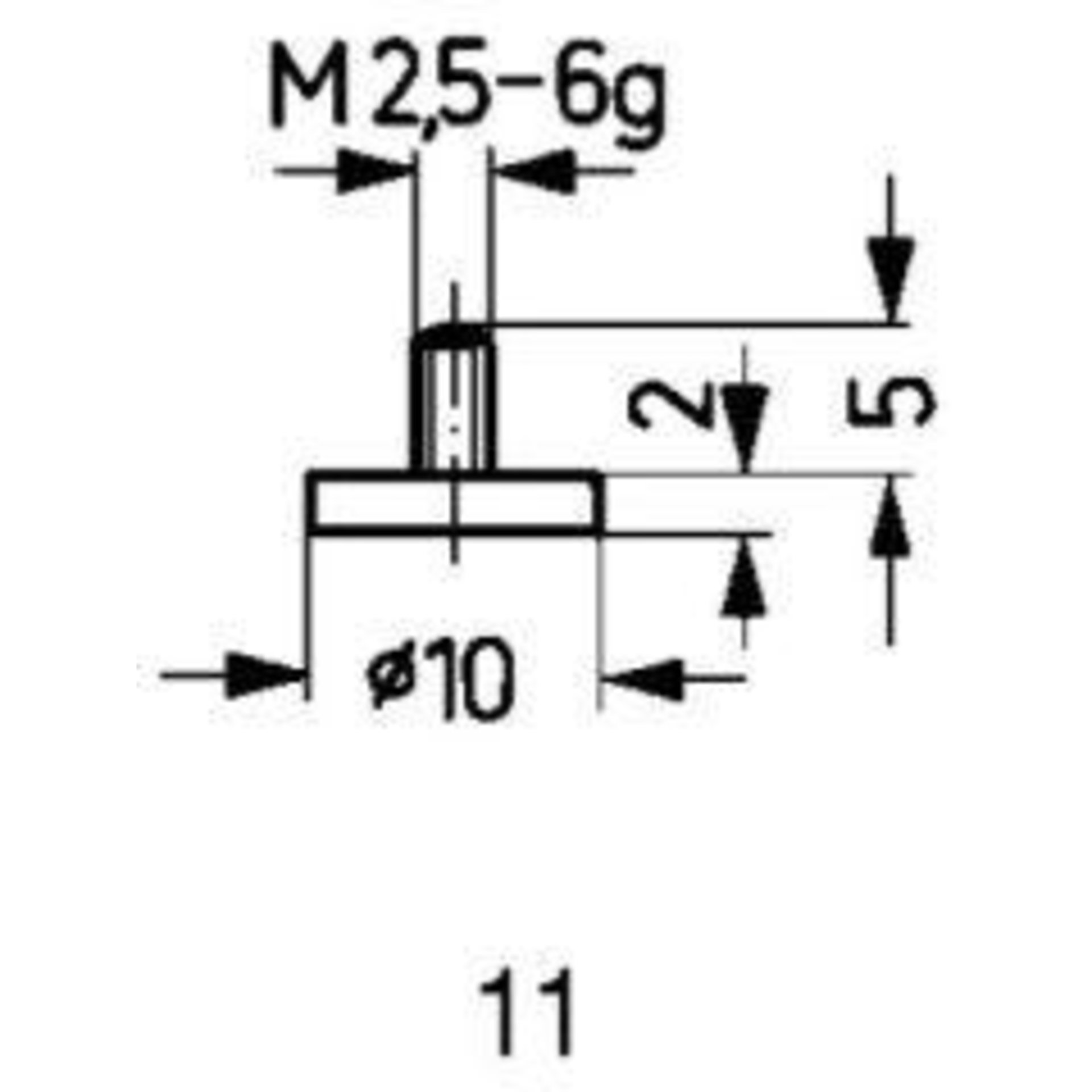 Messeinsatz Stahl Typ 11/10,0mm KÄFER