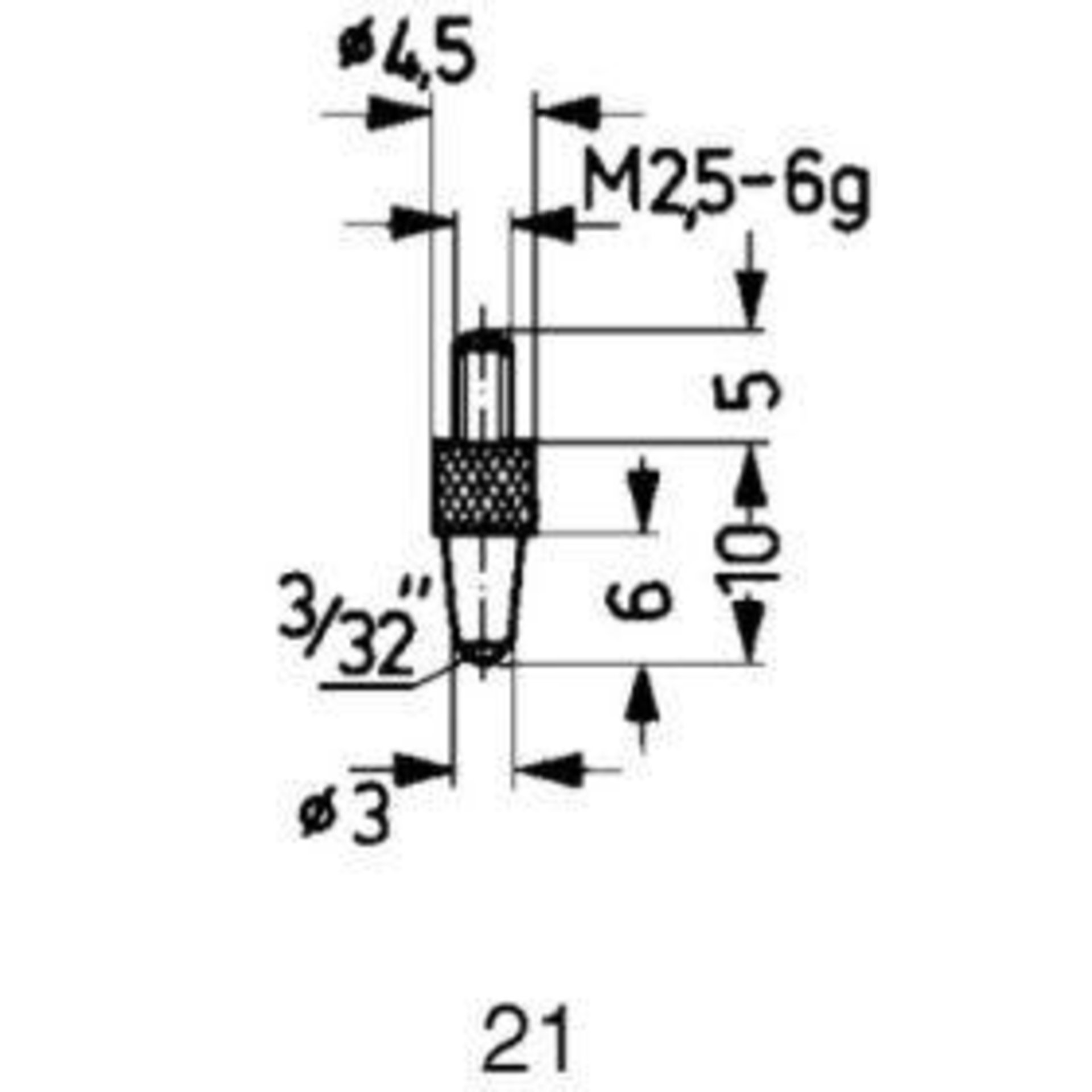 Messeinsatz Stahl Typ 21/ 3,0mm KÄFER