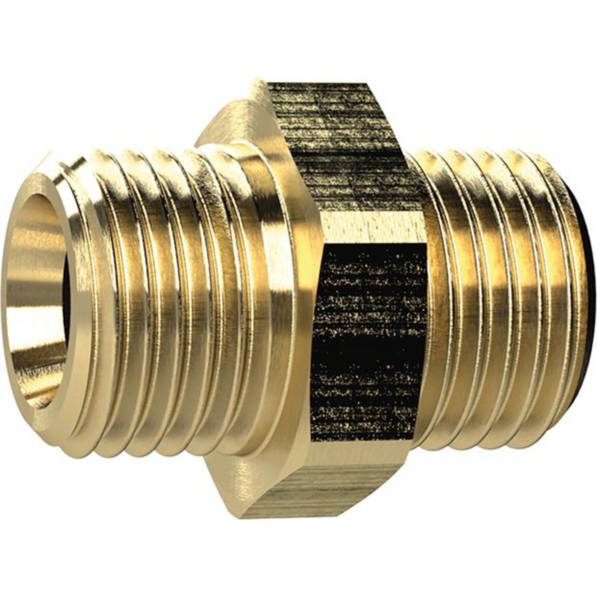 Doppelnippel, Messing AG G1/2" x G1/2", SW 24mm RIEGLER