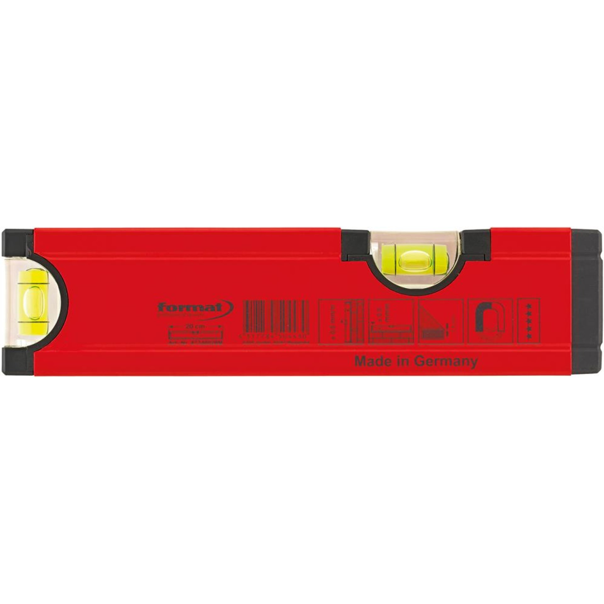 Wasserwaage mit Magnet 20cm FORMAT