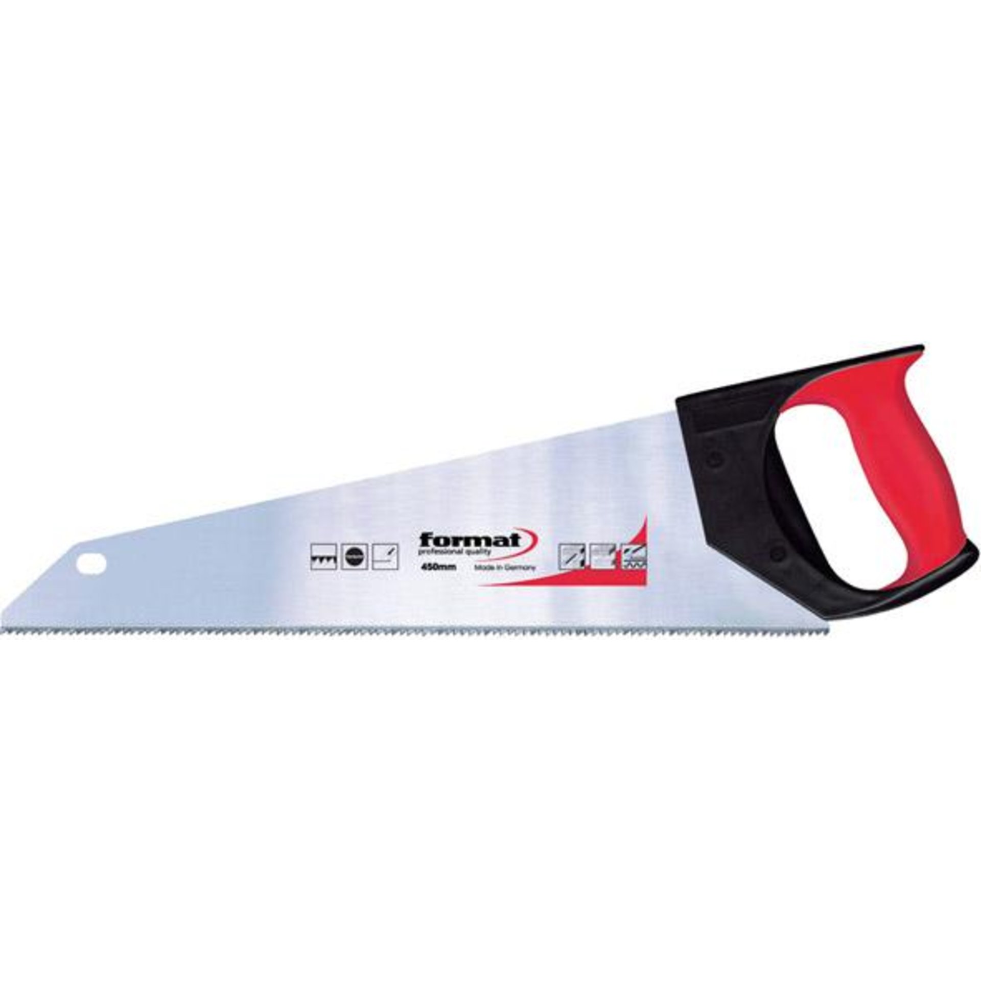 Handsäge mit 2-Komponenten-Heft 450mm 7Zähne per Zoll FORMAT