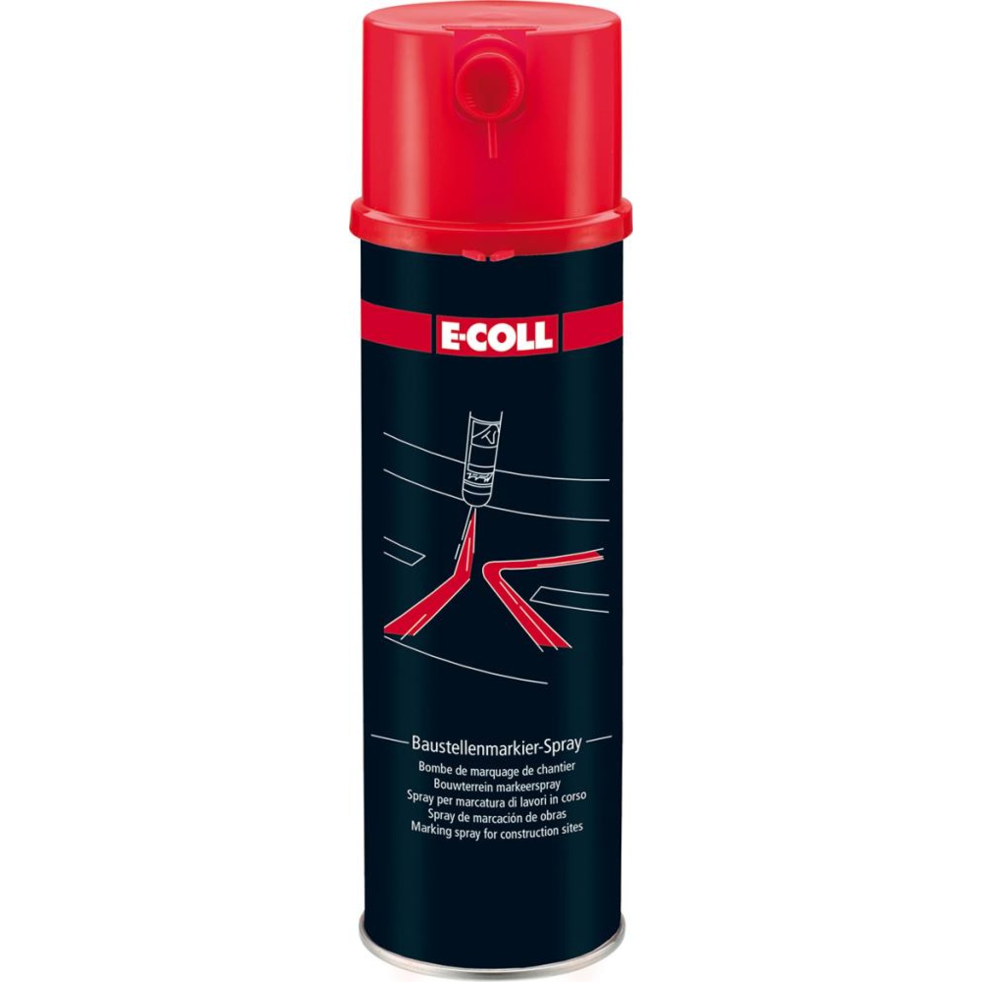 Baustellenmarkierspray 500ml rot E-COLL