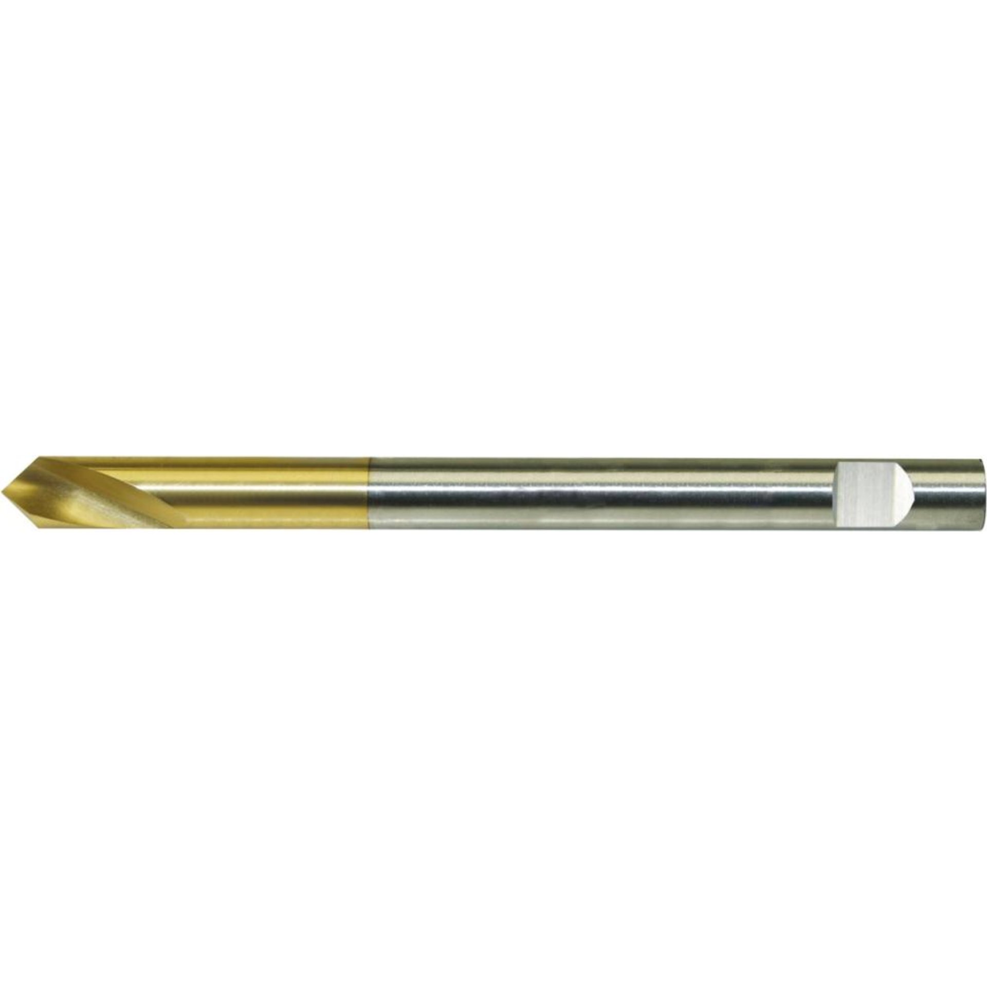 Anbohrer NC lang DIN1835 HSSCo5 TiN Form B 90° Zylinderschaft FORMAT
