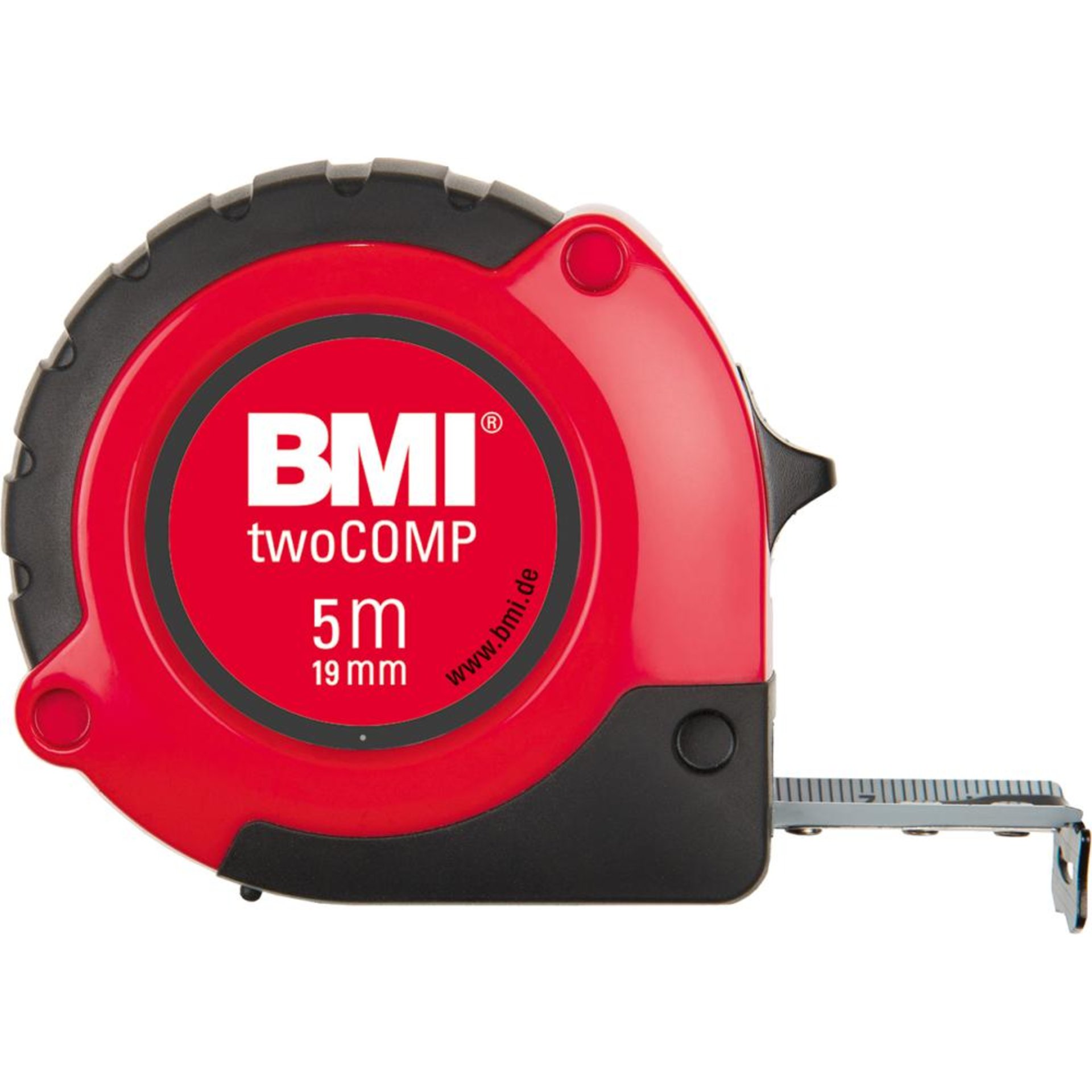 Taschenbandmaß twoCOMP 5mx19mm weiß BMI