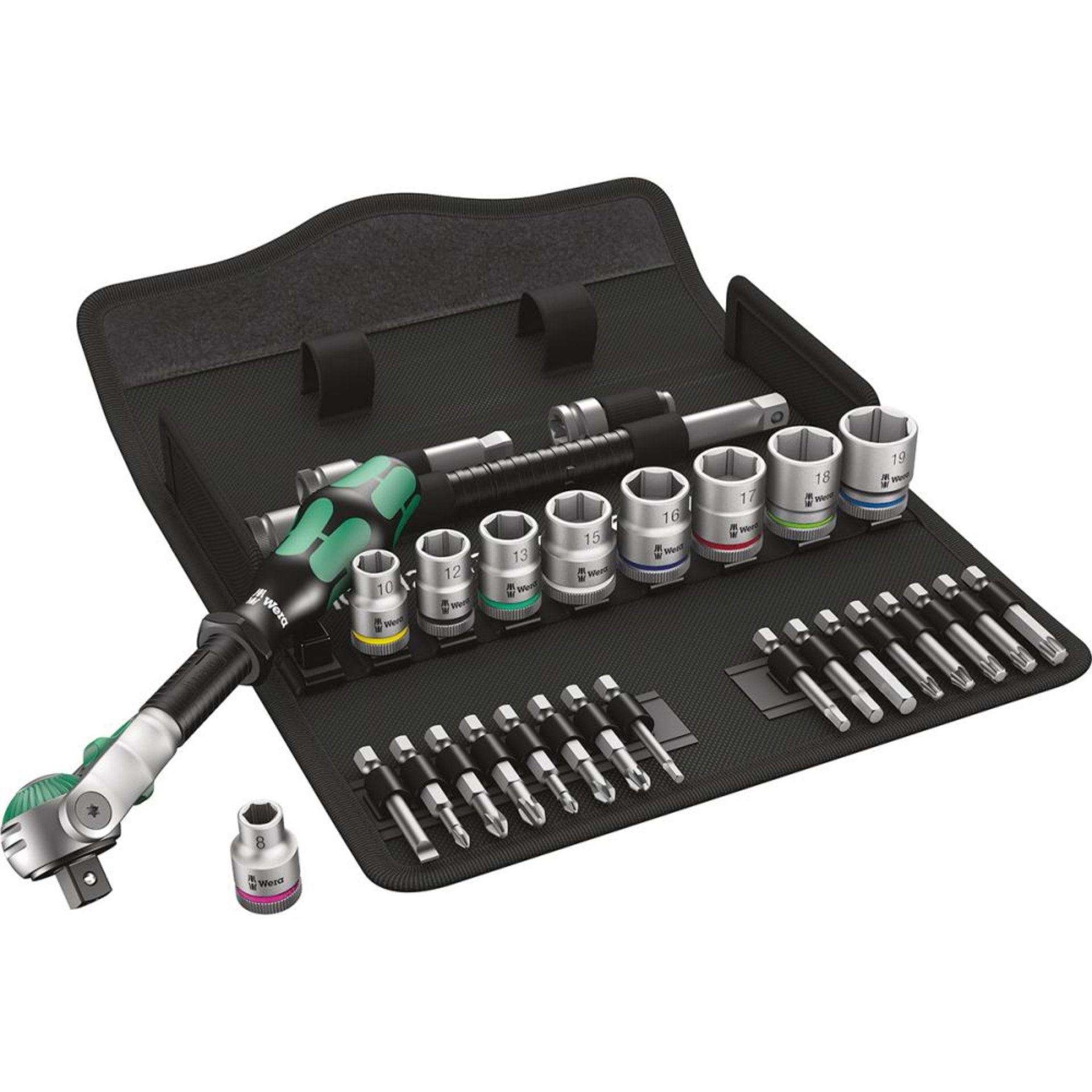 Steckschlüssel-Garnitur 3/8" ZYKLOP speed 29-teilig Wera