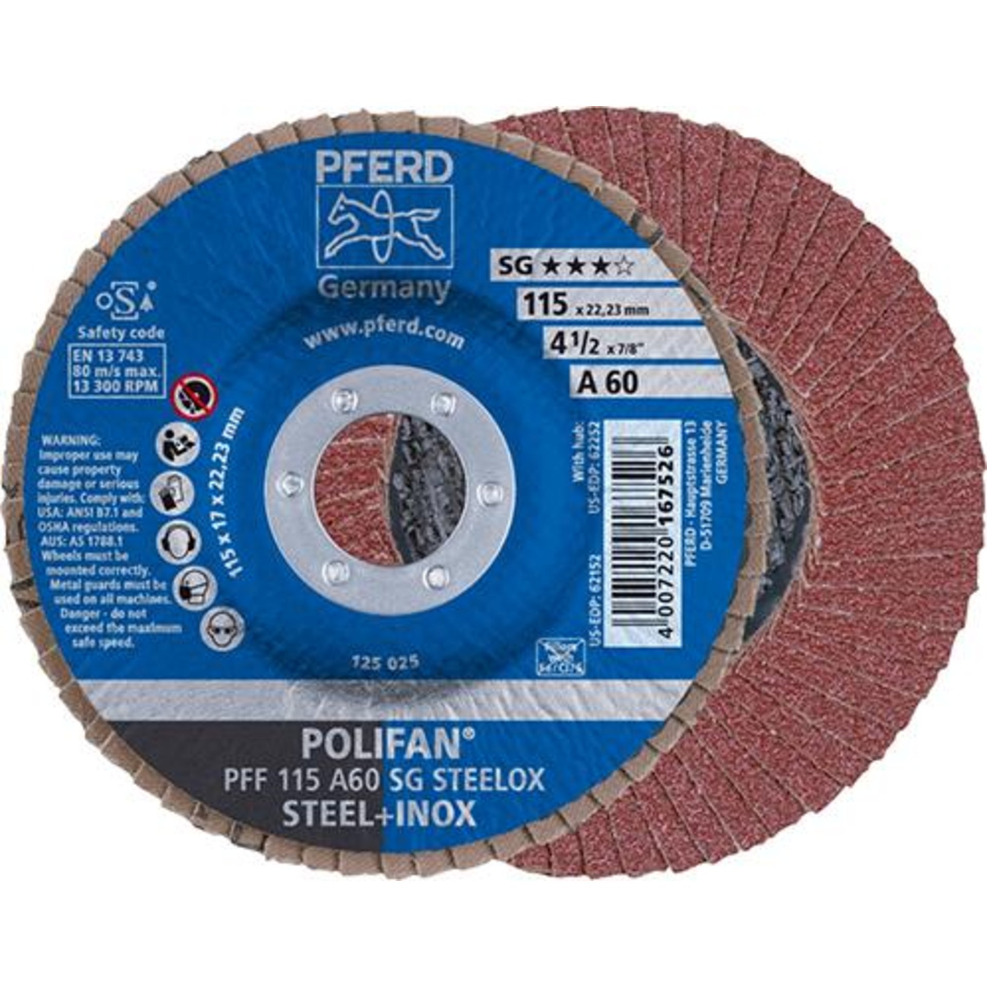 POLIFAN-Fächerschleifscheibe, Korund, gerade
